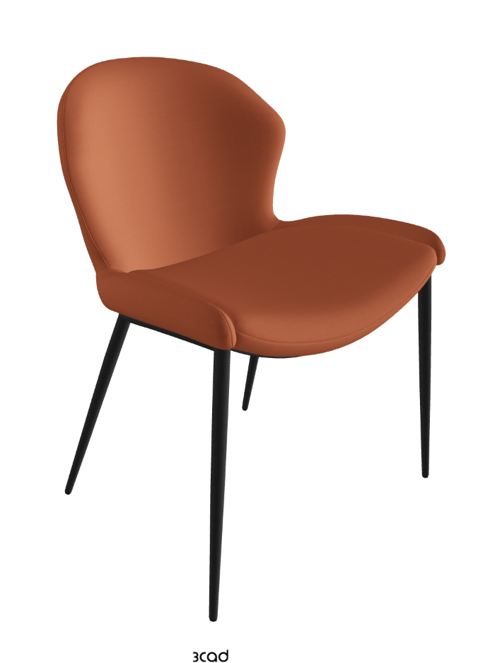 Rachel ML Dining Armchair_Black Embossed_Glove Soft Leather_Barrique