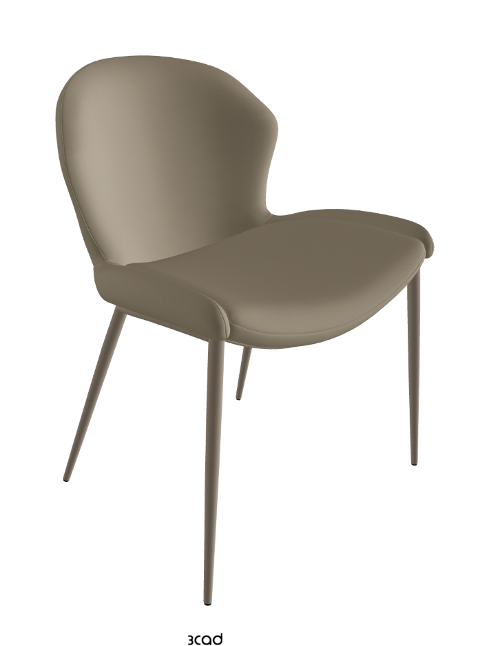 Rachel ML Dining Armchair_Titanium Embossed_Soft Leather_Tortora