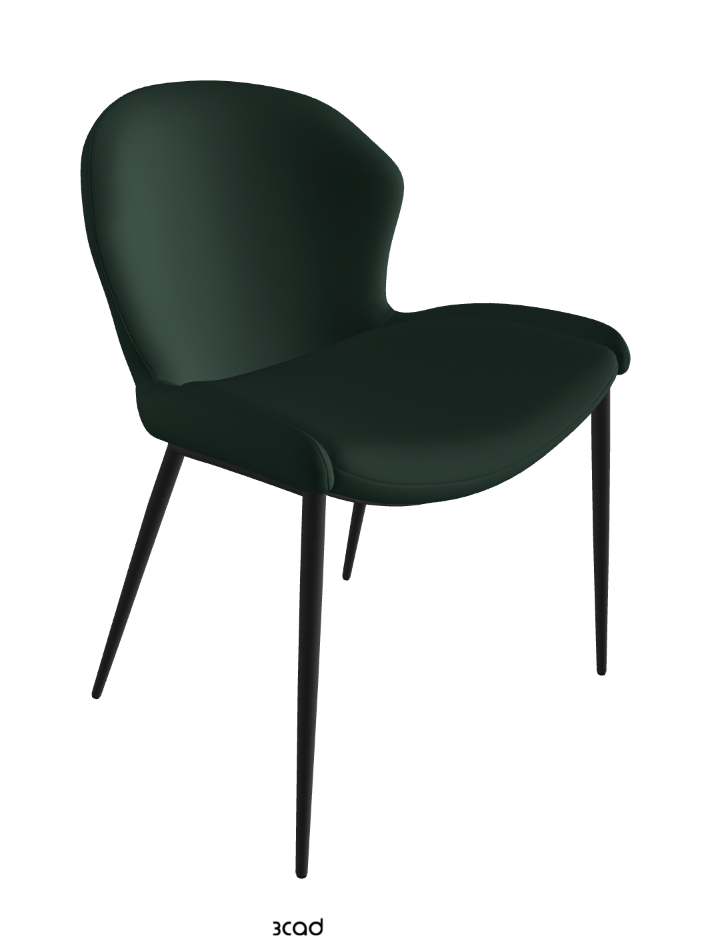 Rachel ML Dining Armchair_Black Embossed_Soft Leather_Sherwood