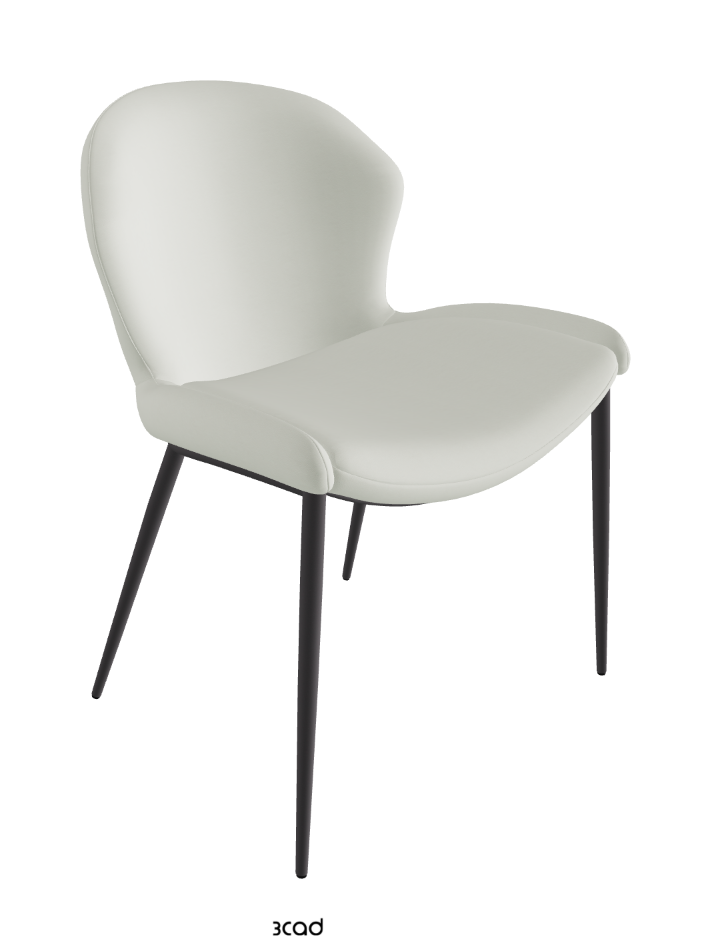 Rachel ML Dining Armchair_Graphite Embossed_Soft Leather_Artico