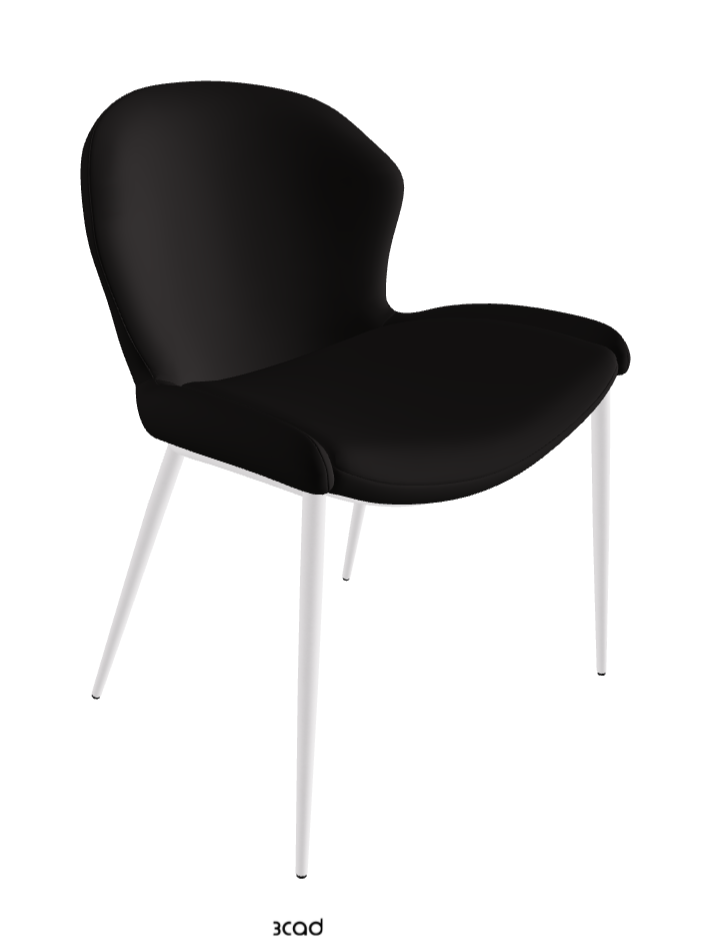 Rachel ML Dining Armchair_Pearl Embossed_Synthetic Leather_Moka
