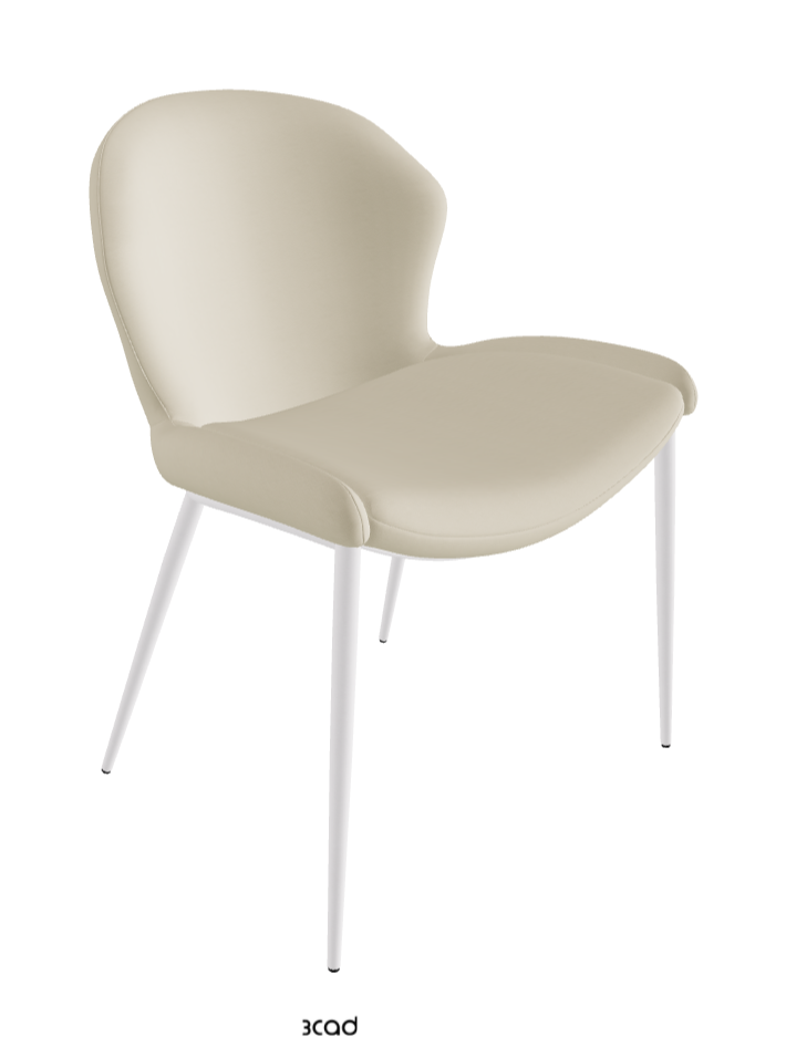 Rachel ML Dining Armchair_Pearl Embossed_Synthetic Leather_Oyster