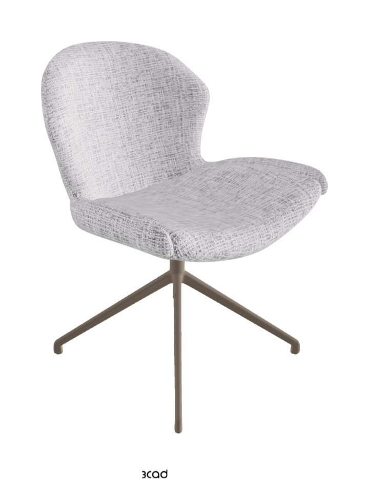 Cattelan Italia Rachel Turn Swivel Dining Armchair – Fabric