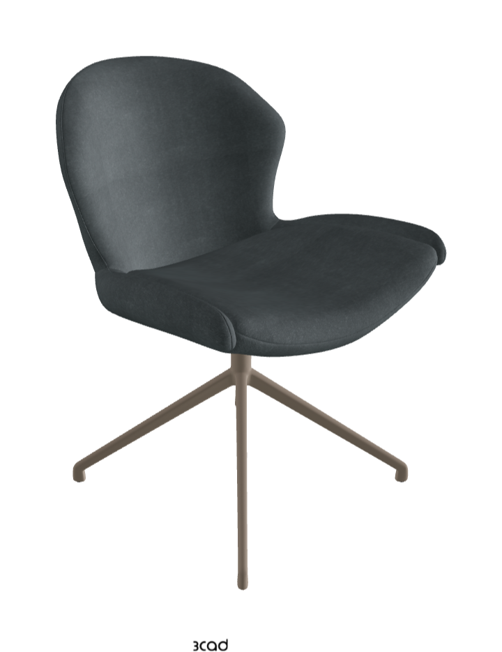 Cattelan Italia Rachel Turn Swivel Dining Armchair – Fabric
