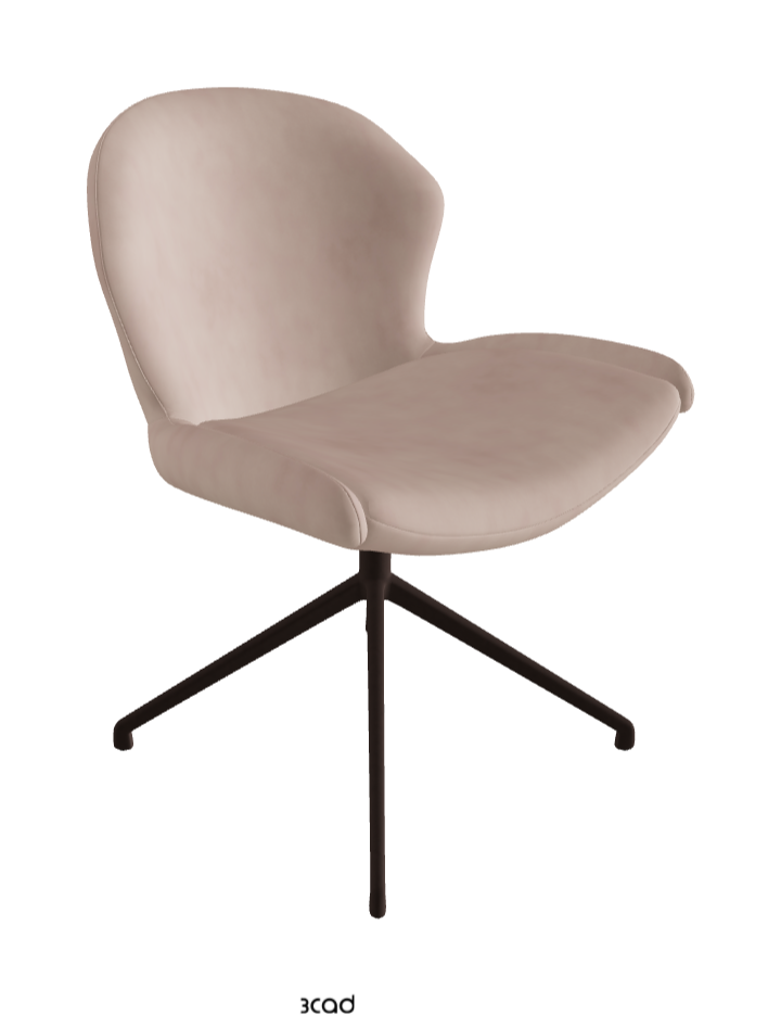 Rachel Turn Swivel Dining Armchair_Bronze Embossed_Micro Nubuk_Dusty Rose