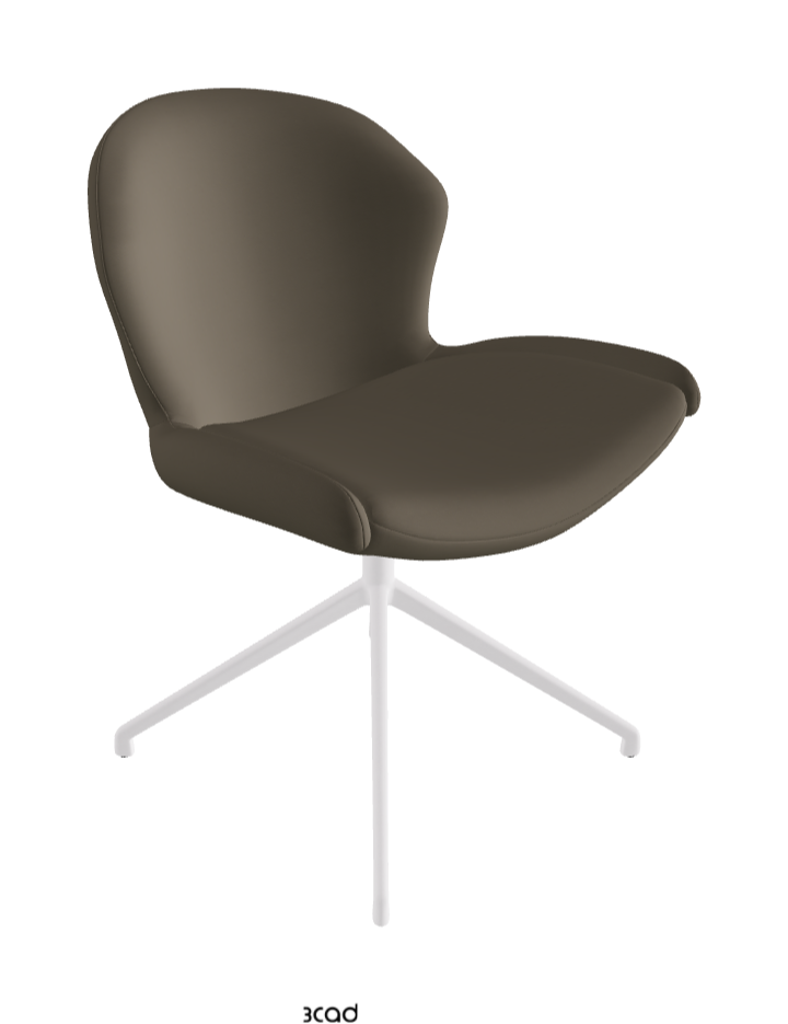 Rachel Turn Swivel Dining Armchair_Pearl Embossed_Synthetic Leather_Fango