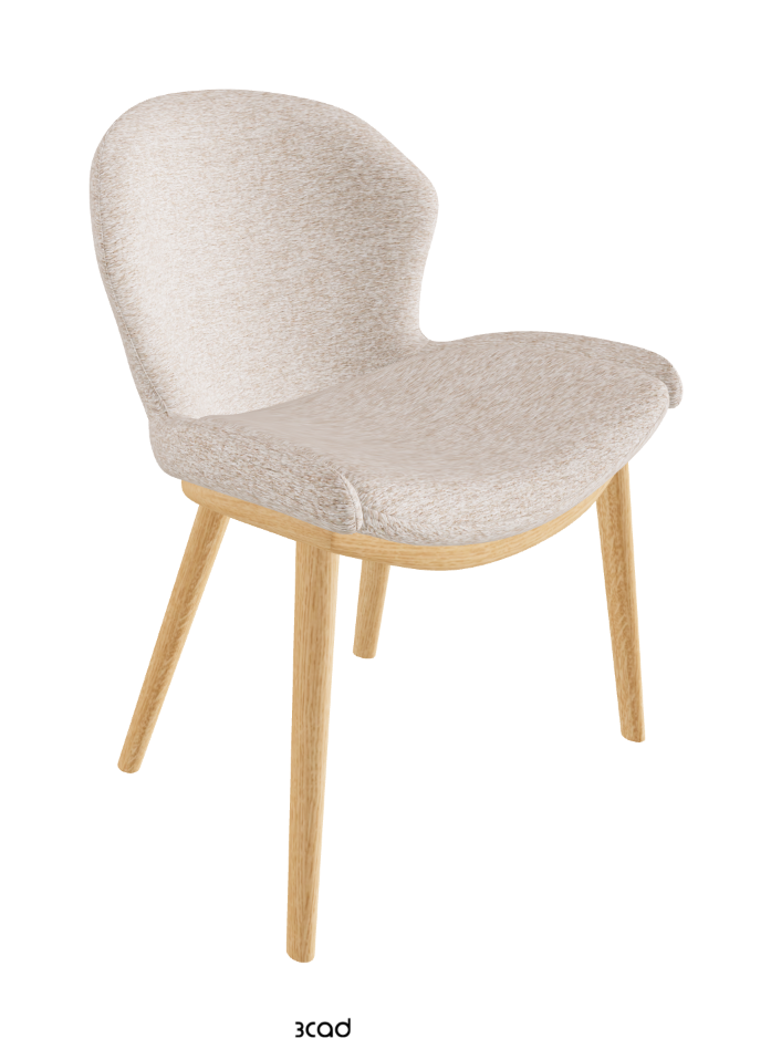 Rachel Wood Dining Armchair_Natural Ashwood_Fabric_B732
