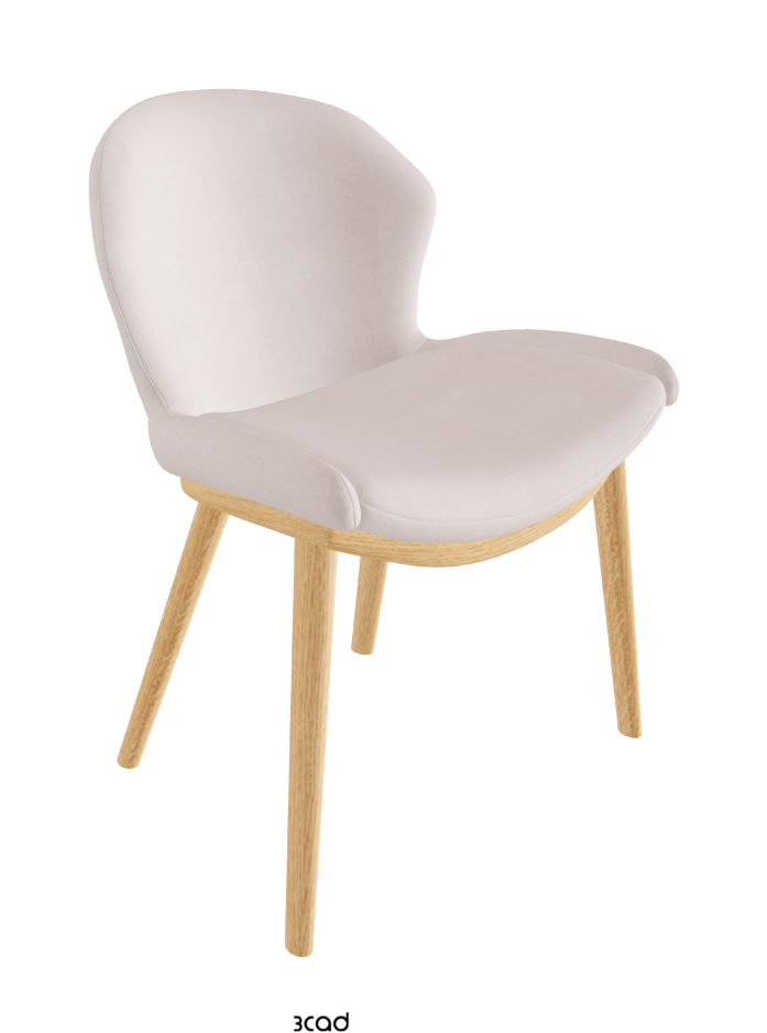 Rachel Wood Dining Armchair_Natural Ashwood_Fabric_B923