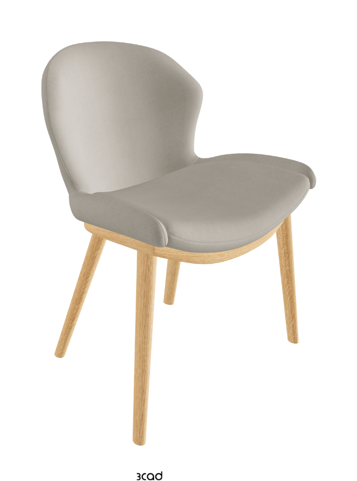 Rachel Wood Dining Armchair_Natural Ashwood_Fabric_B924