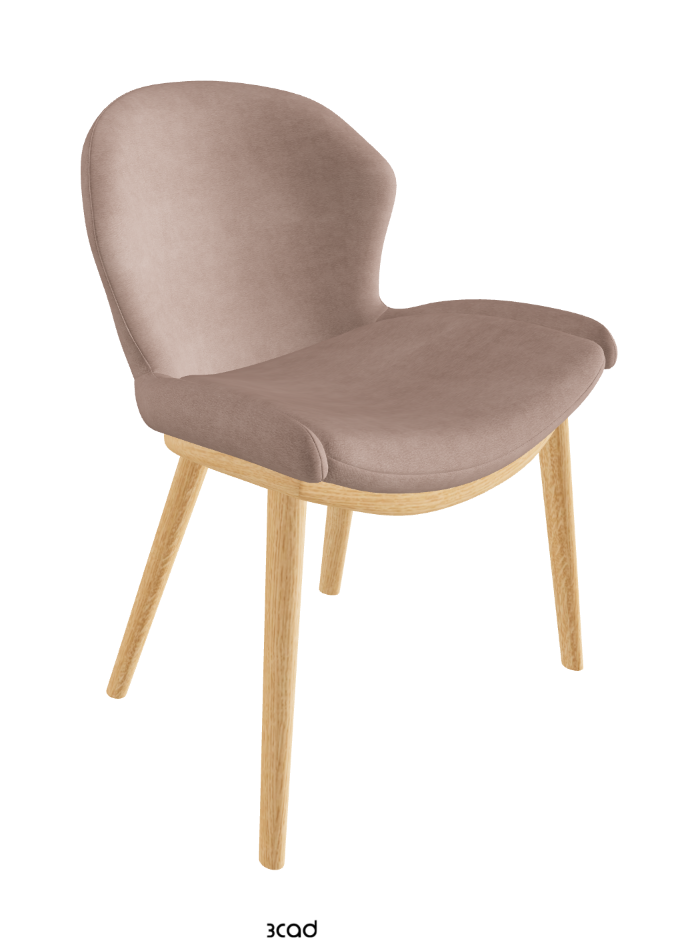 Rachel Wood Dining Armchair_Natural Ashwood_Fabric_B925