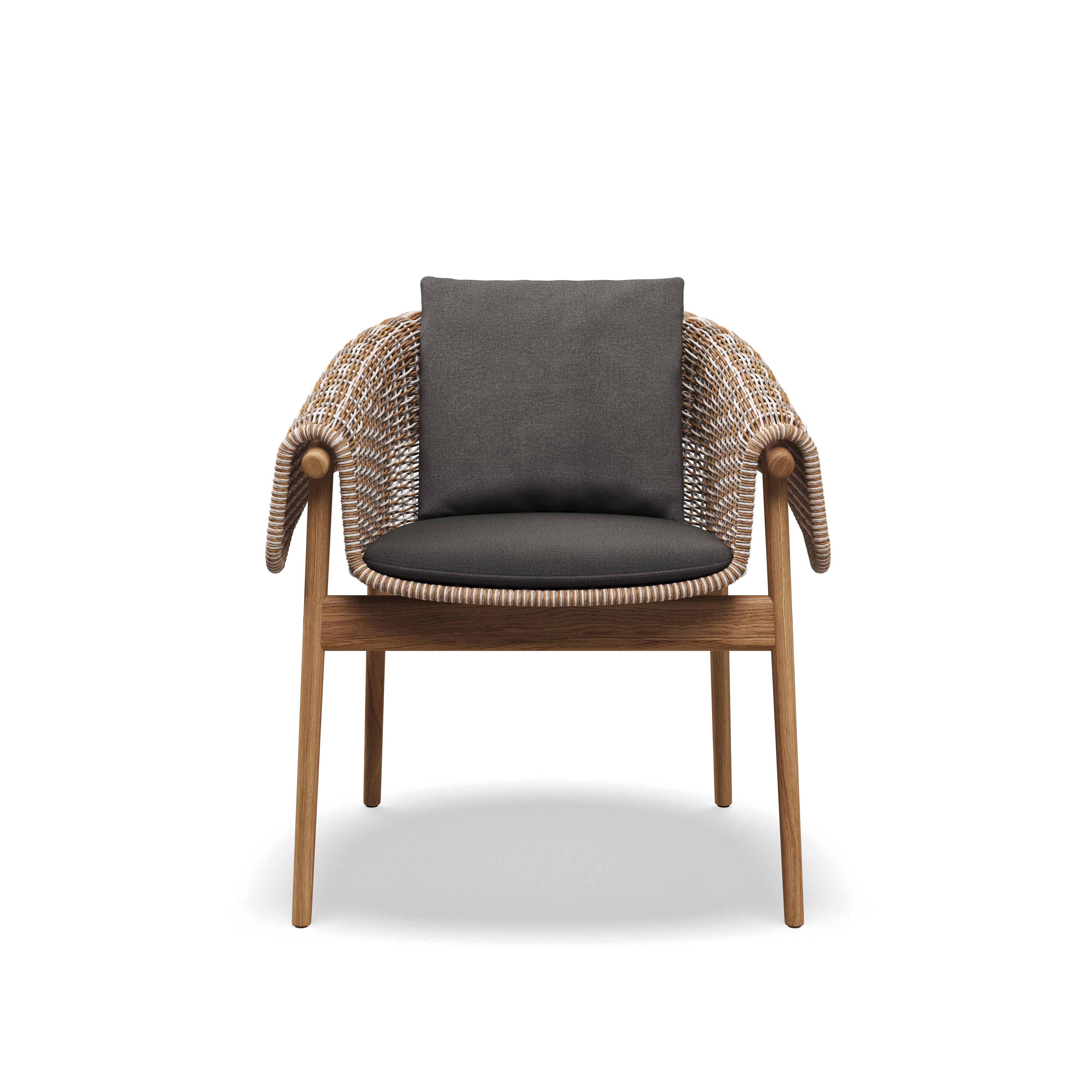 Gloster Wrap Teak Dining Chair with Arms