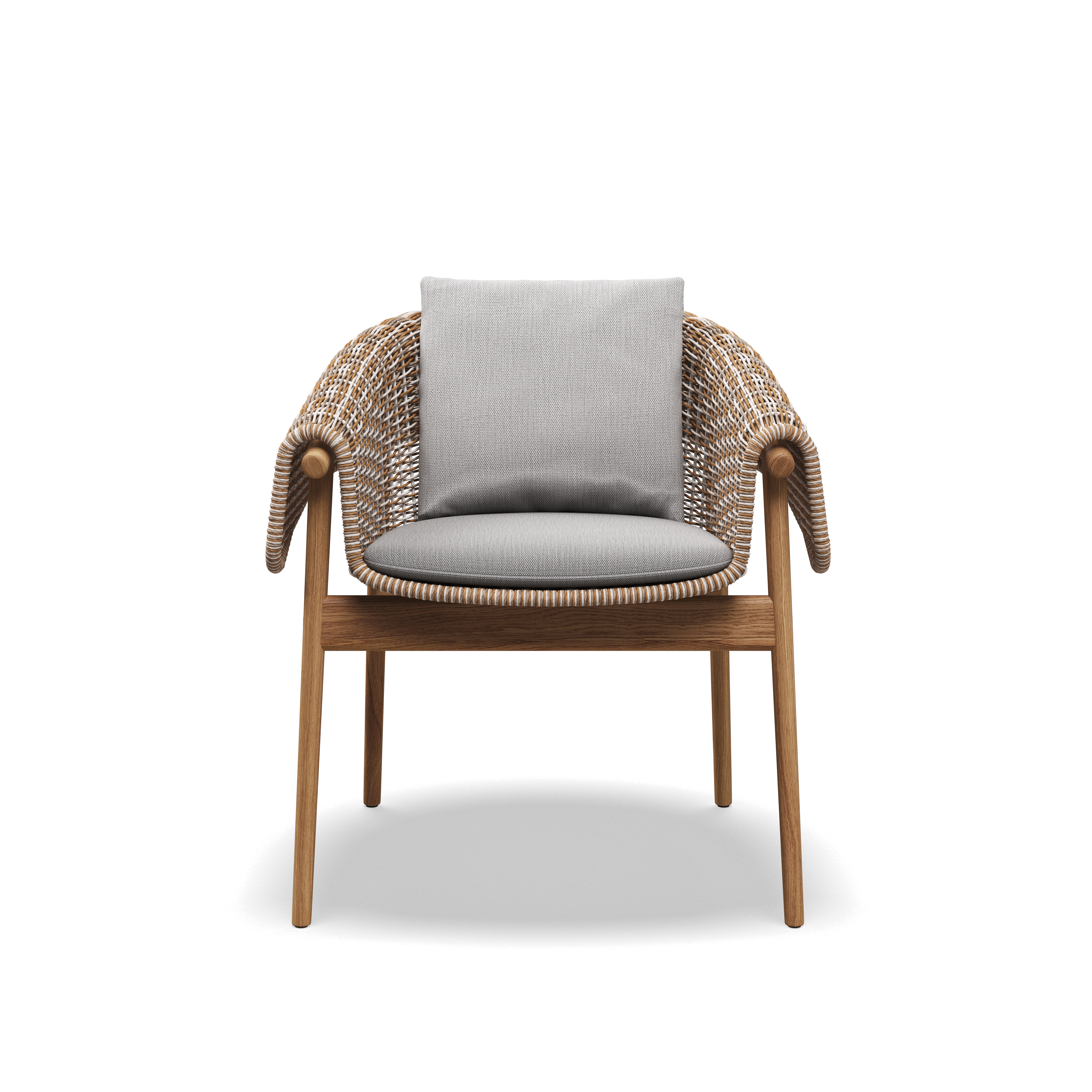 Gloster Wrap Teak Dining Chair with Arms
