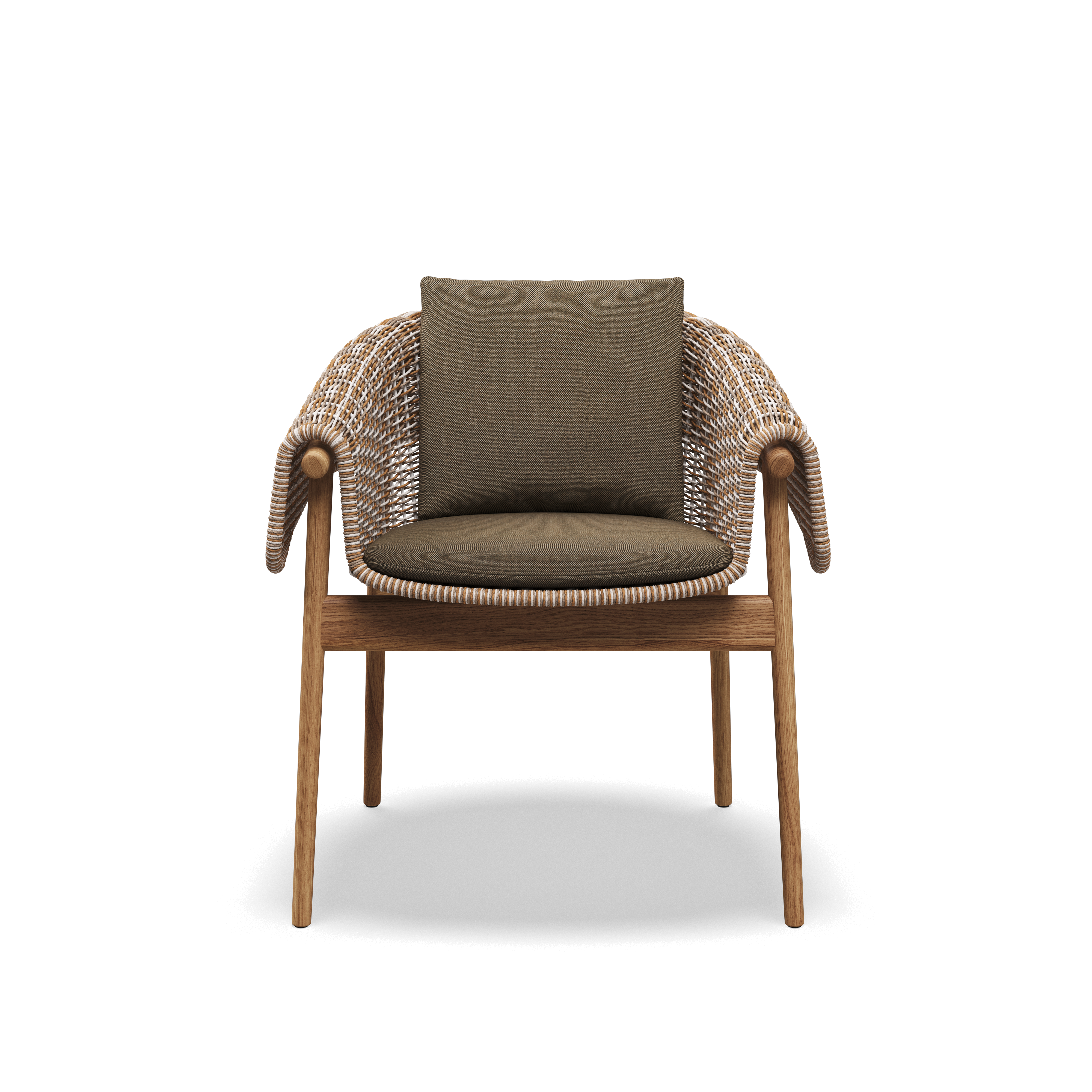 Gloster Wrap Teak Dining Chair with Arms
