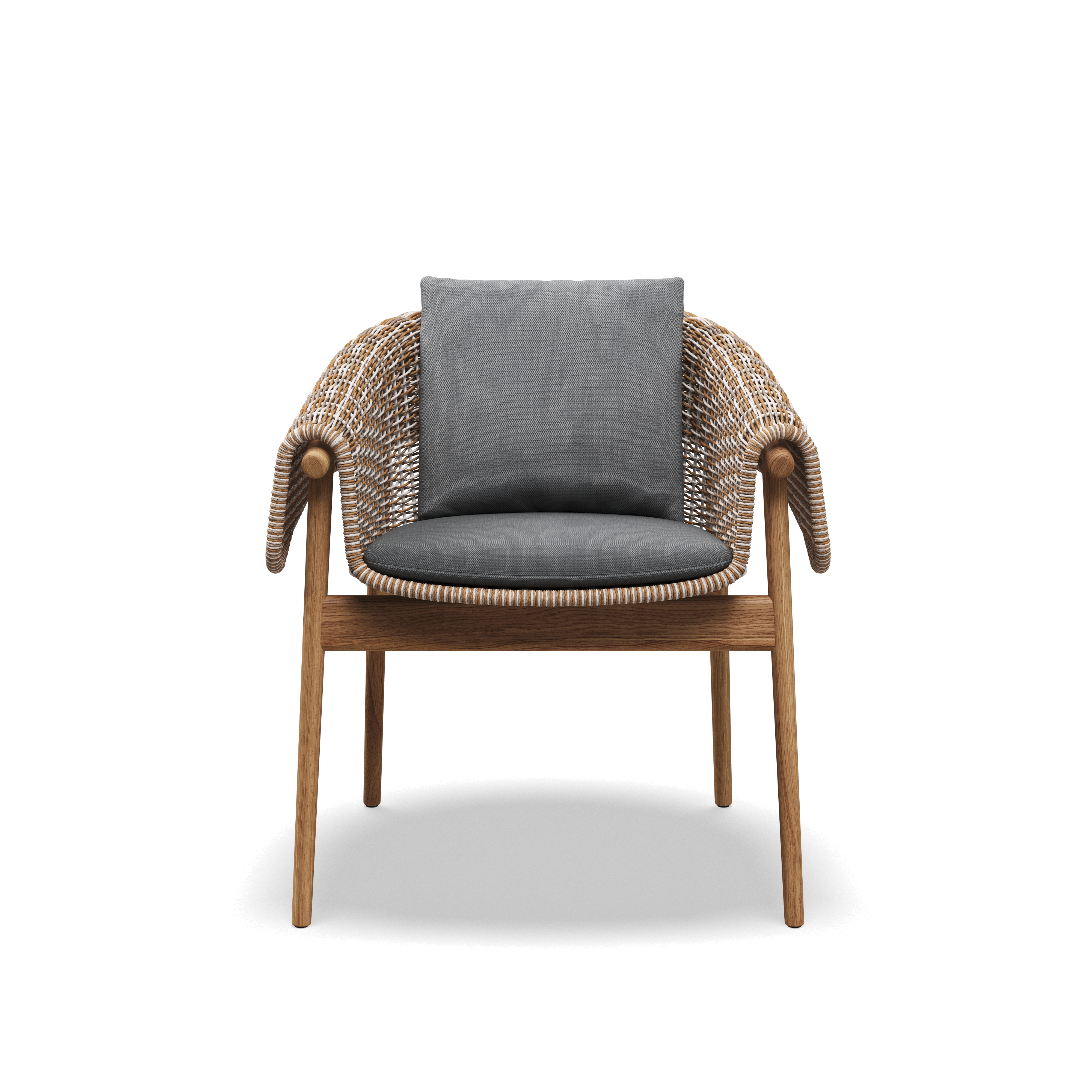Gloster Wrap Teak Dining Chair with Arms