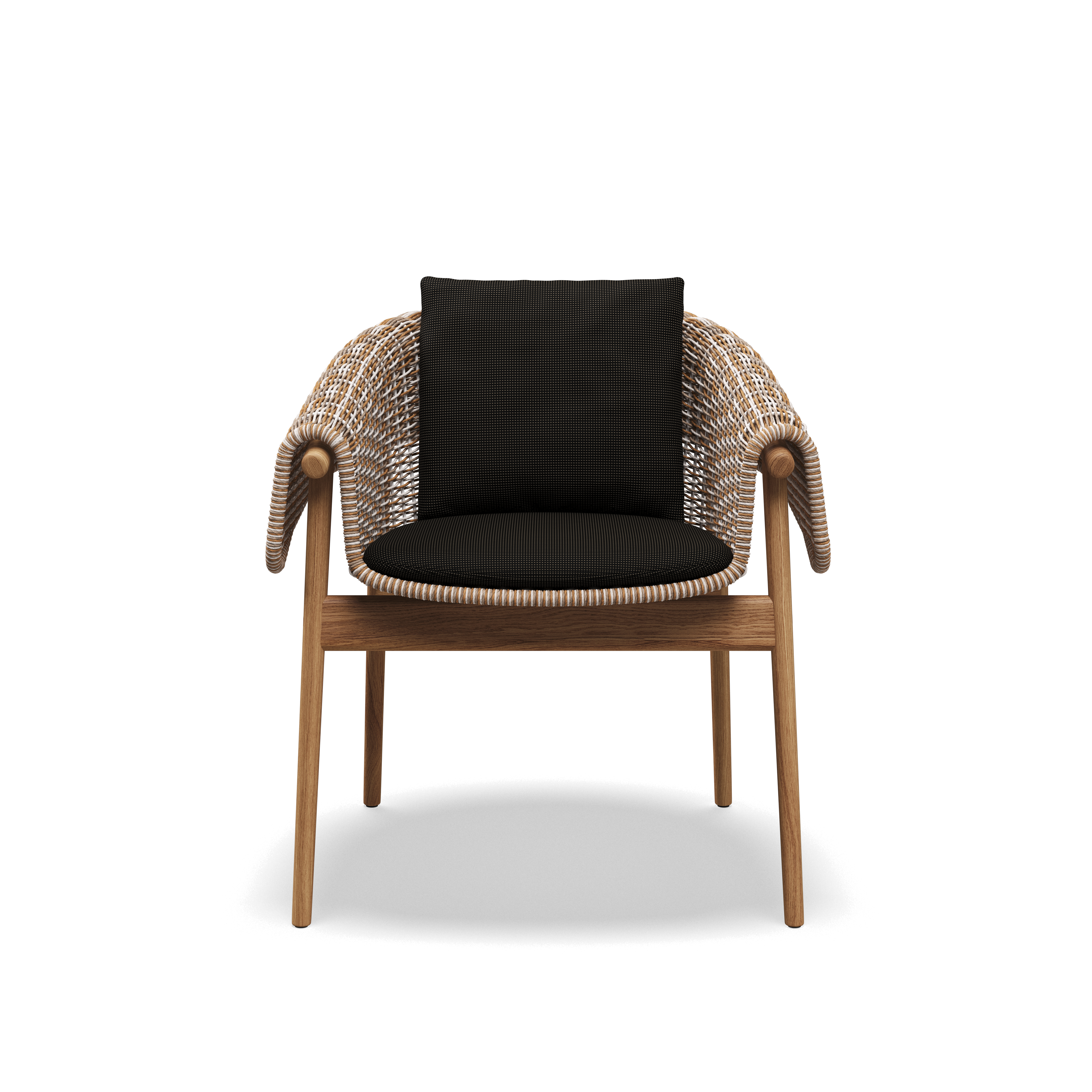 Gloster Wrap Teak Dining Chair with Arms