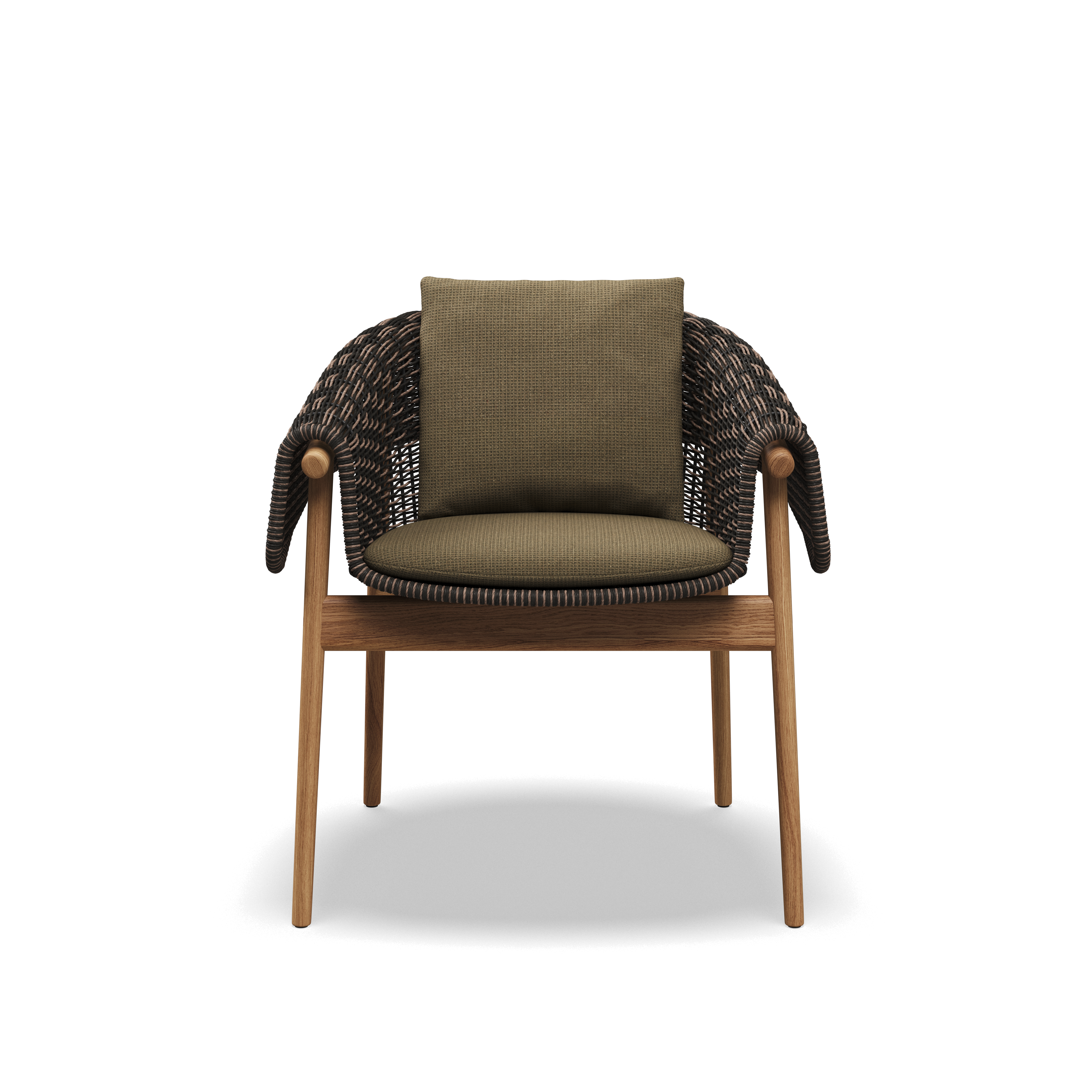Gloster Wrap Teak Dining Chair with Arms