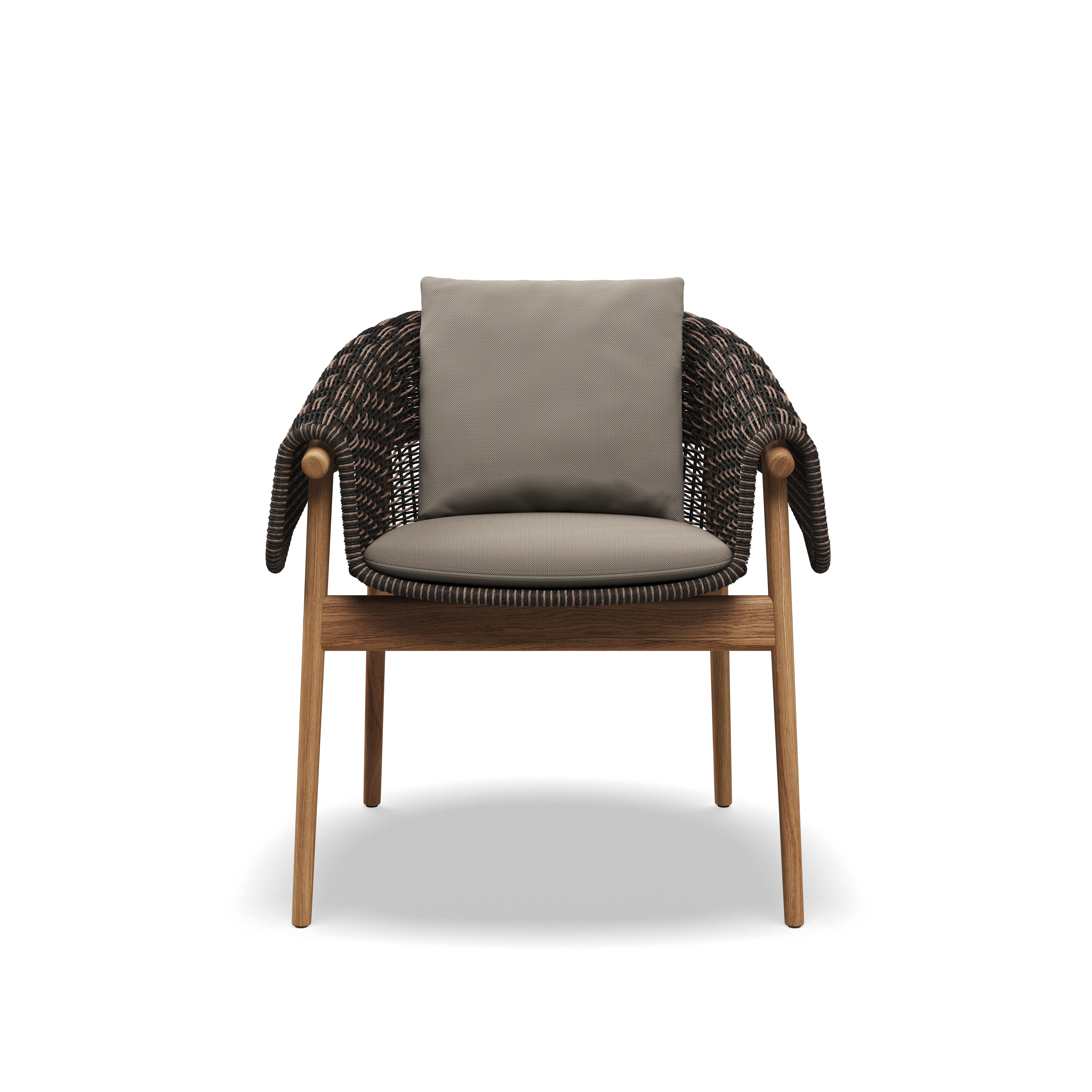 Gloster Wrap Teak Dining Chair with Arms