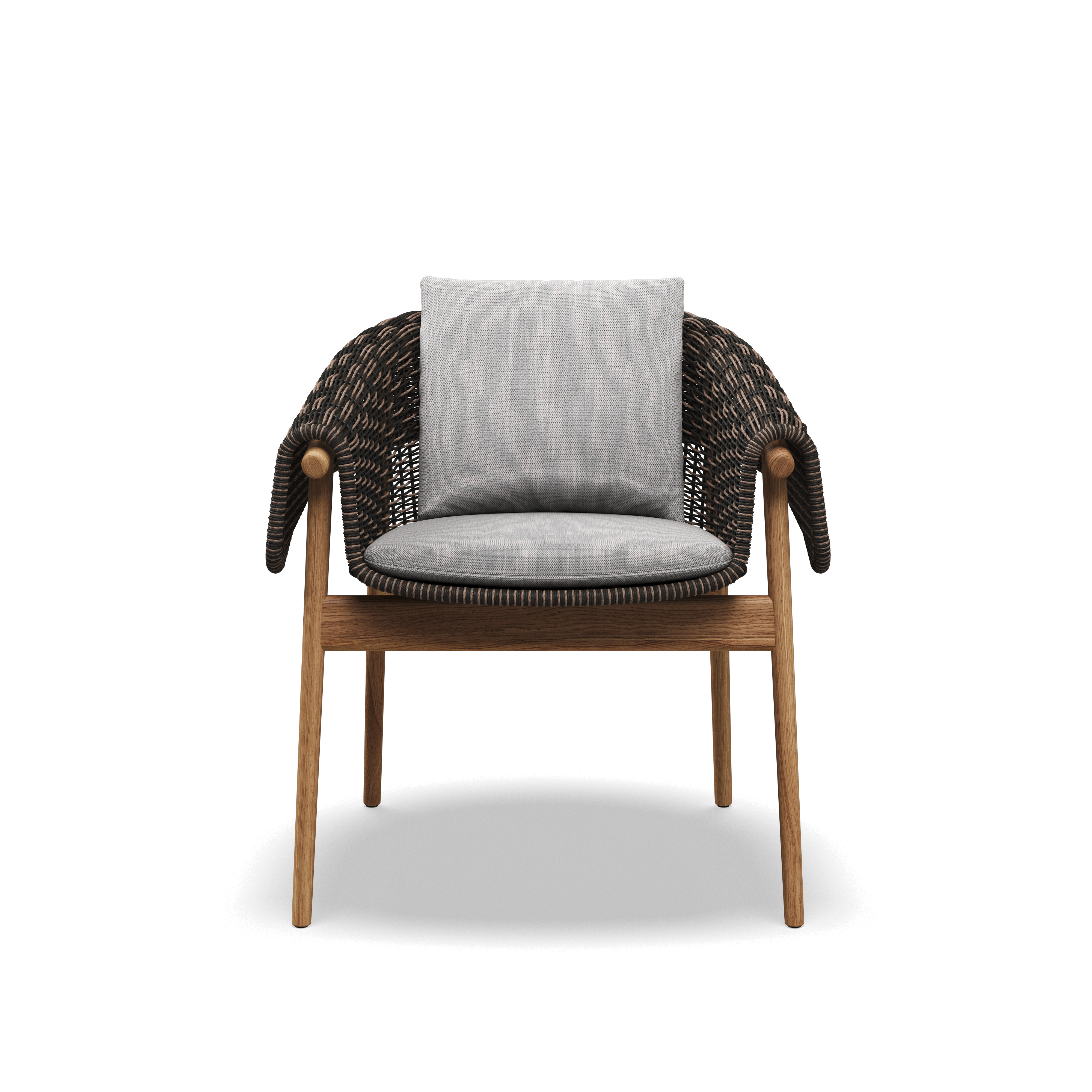 Gloster Wrap Teak Dining Chair with Arms
