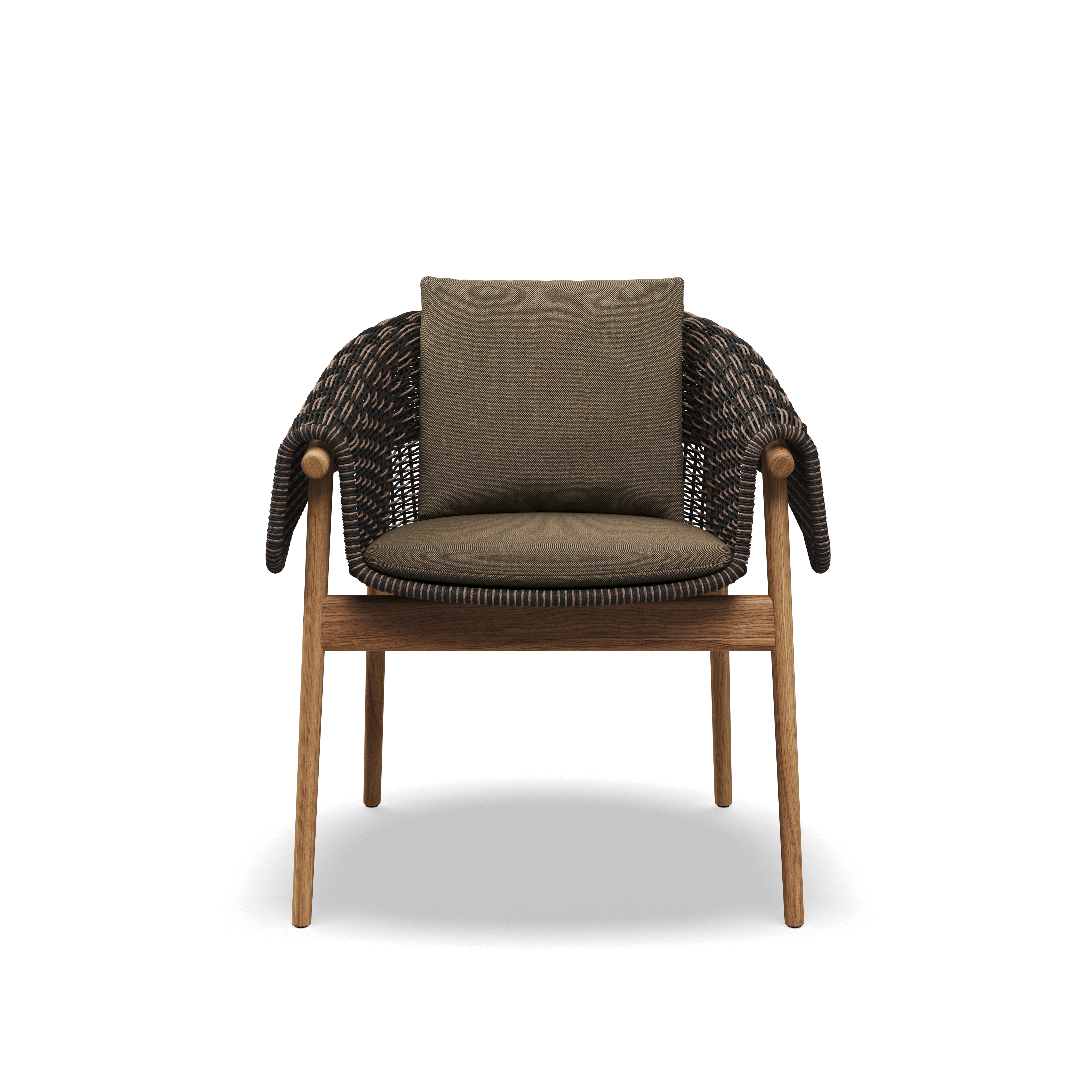 Gloster Wrap Teak Dining Chair with Arms