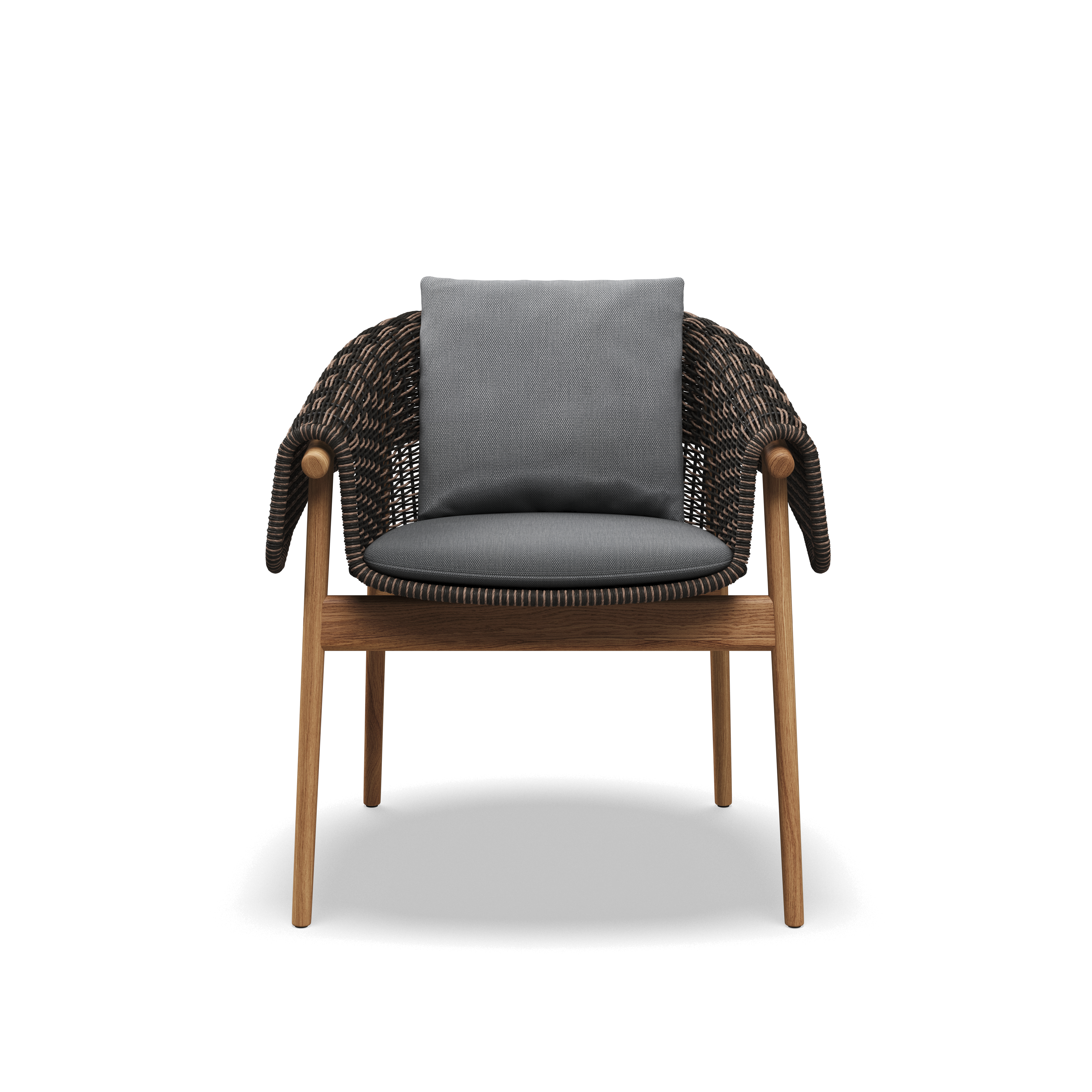 Gloster Wrap Teak Dining Chair with Arms
