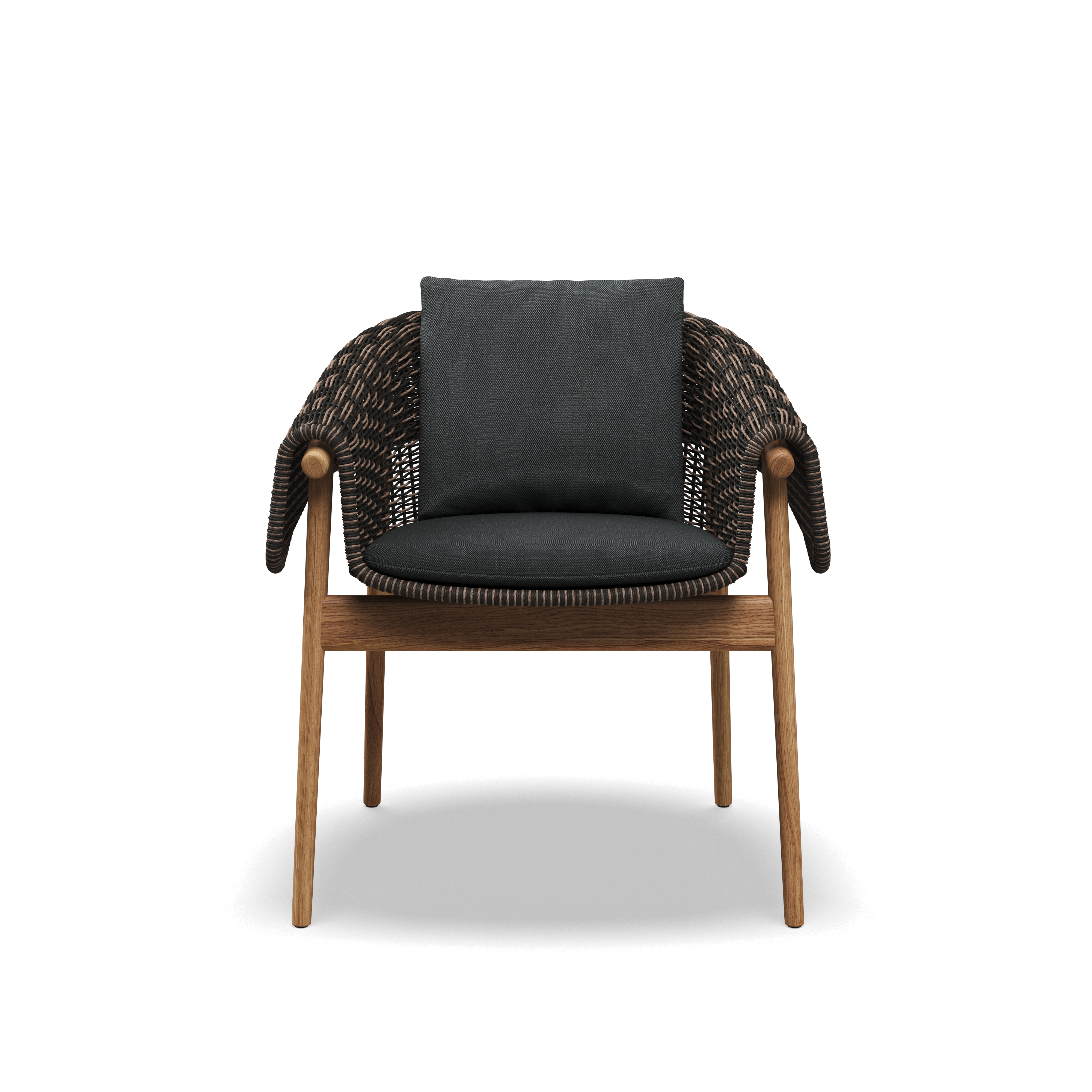 Gloster Wrap Teak Dining Chair with Arms