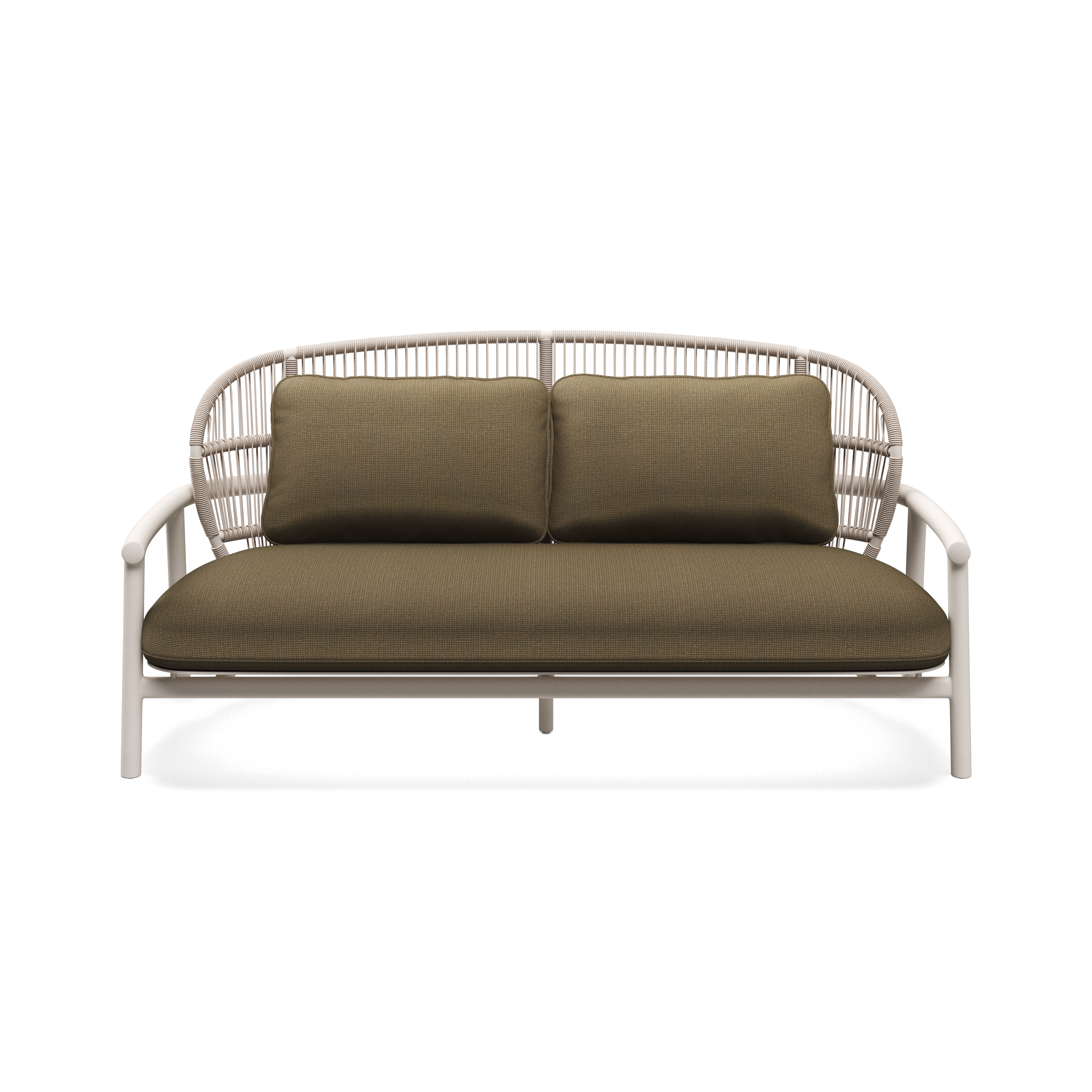 Gloster Fern Aluminium Low Back 2-Seater Sofa