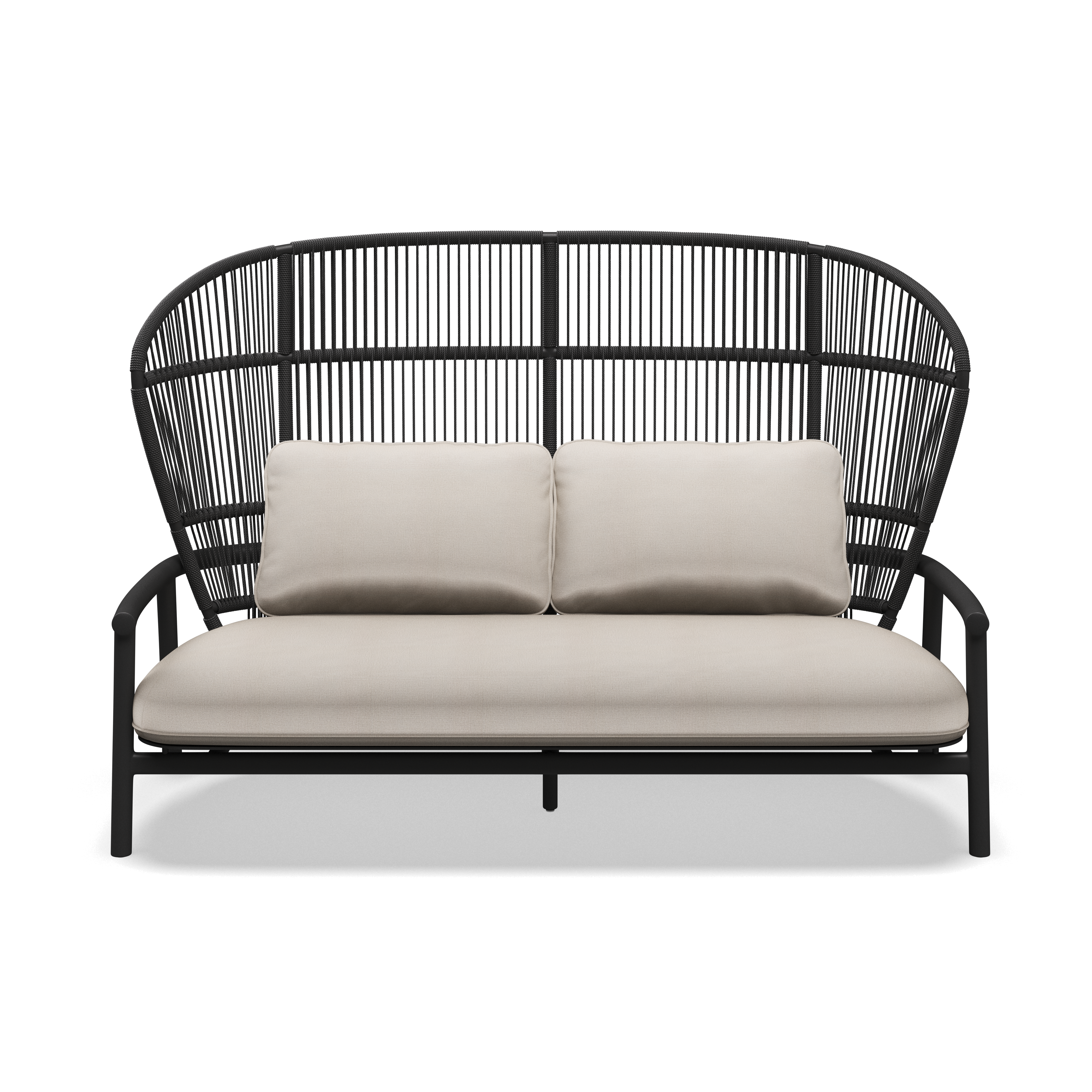 Gloster Fern Aluminium High Back 2-Seater Sofa