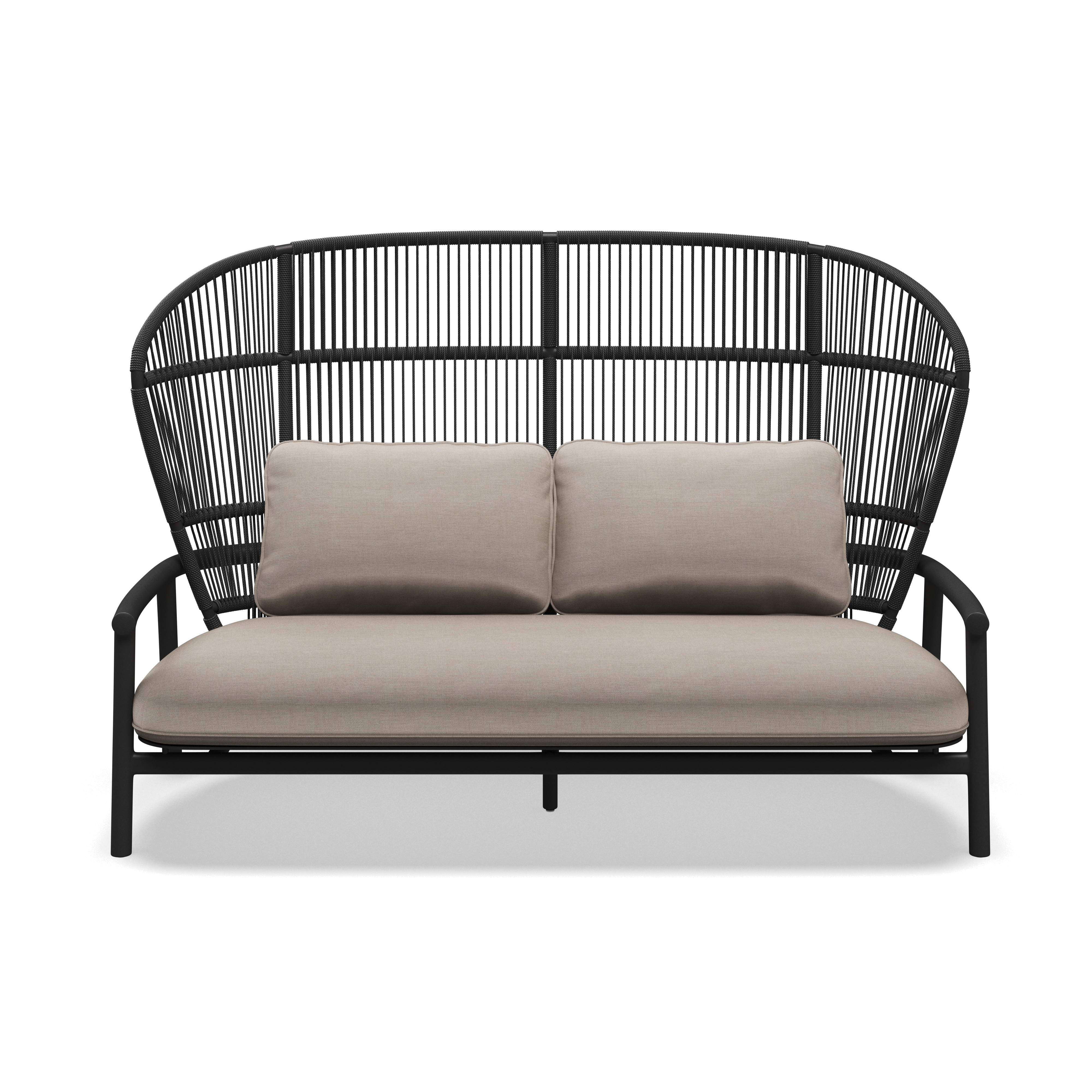Gloster Fern Aluminium High Back 2-Seater Sofa