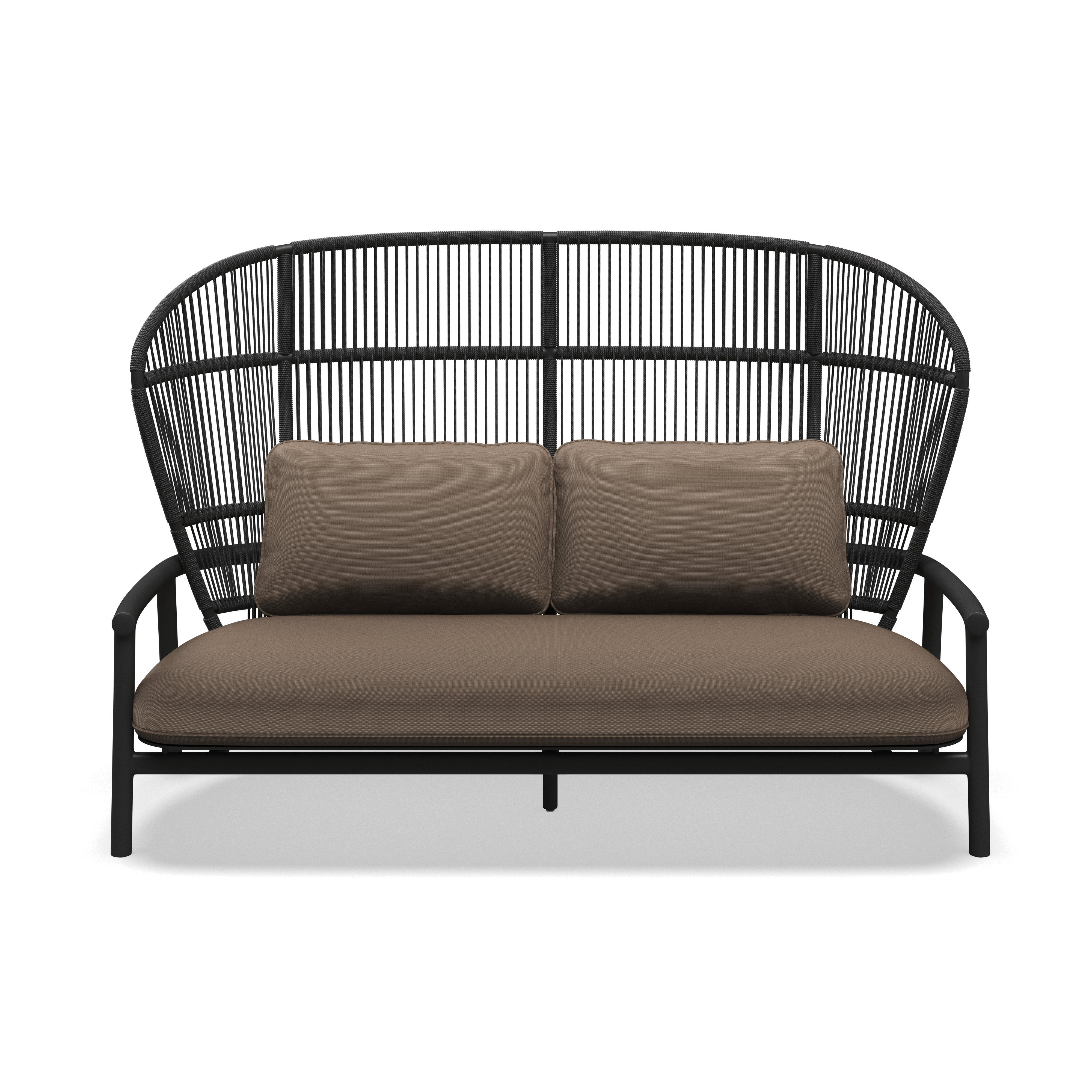 Gloster Fern Aluminium High Back 2-Seater Sofa