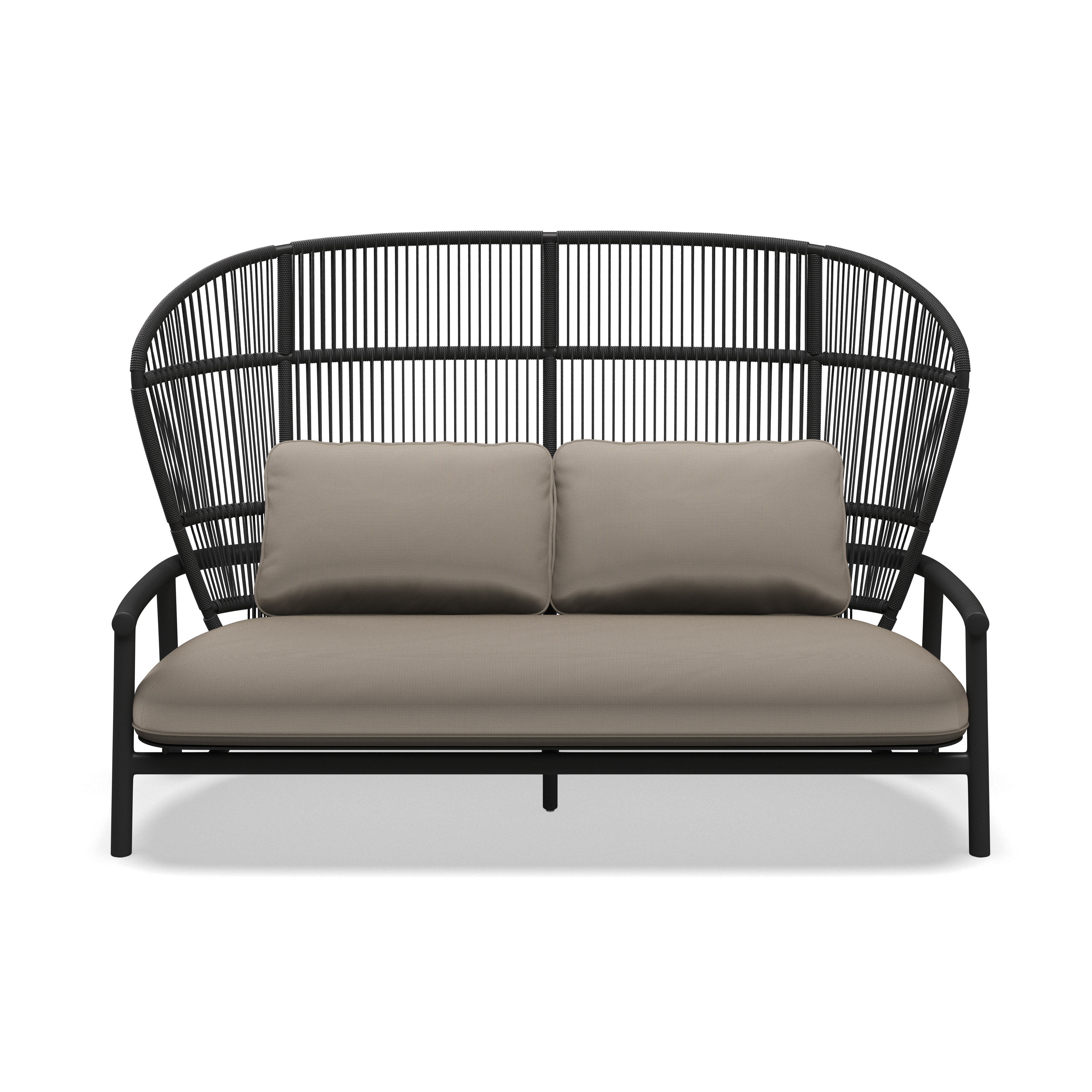 Gloster Fern Aluminium High Back 2-Seater Sofa