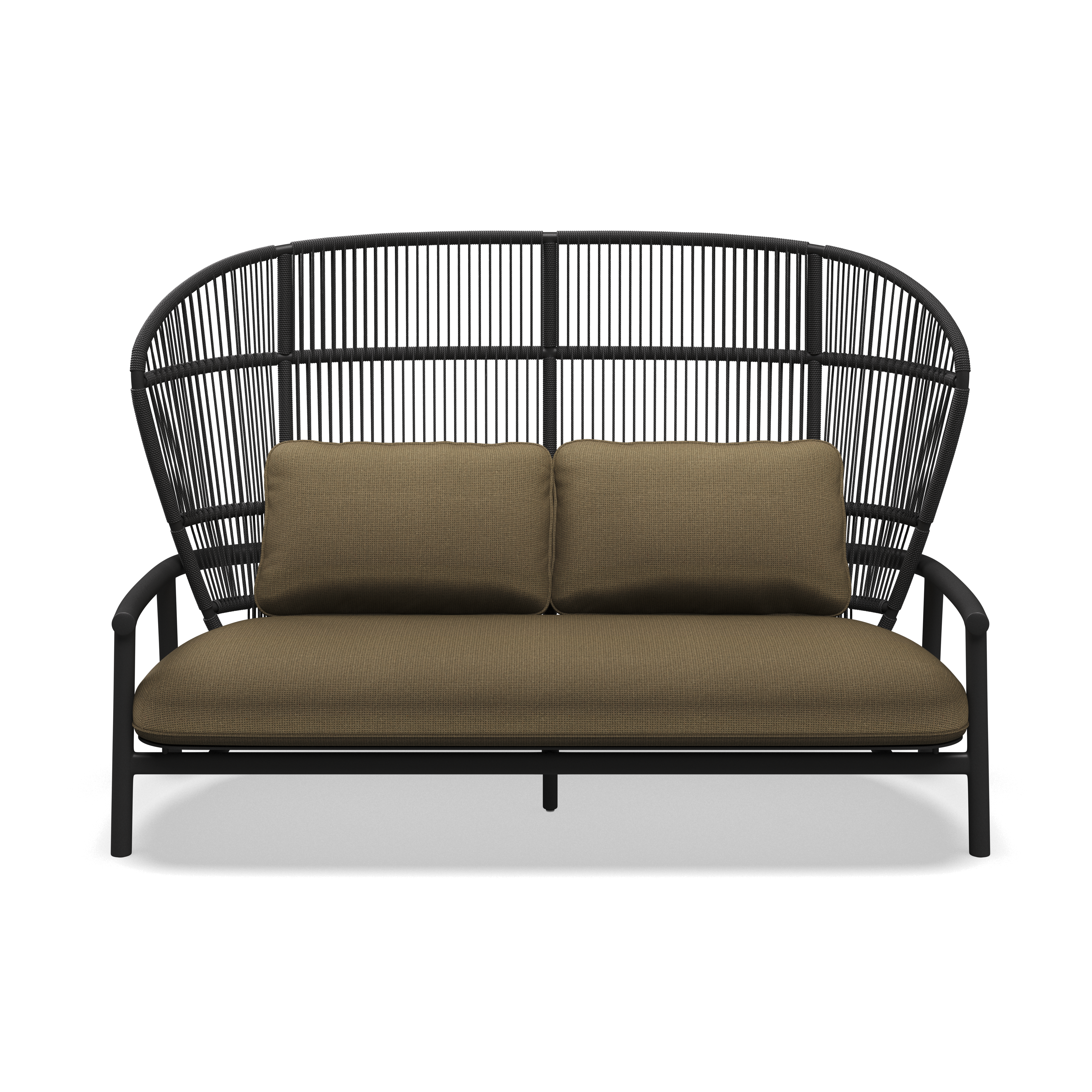 Gloster Fern Aluminium High Back 2-Seater Sofa