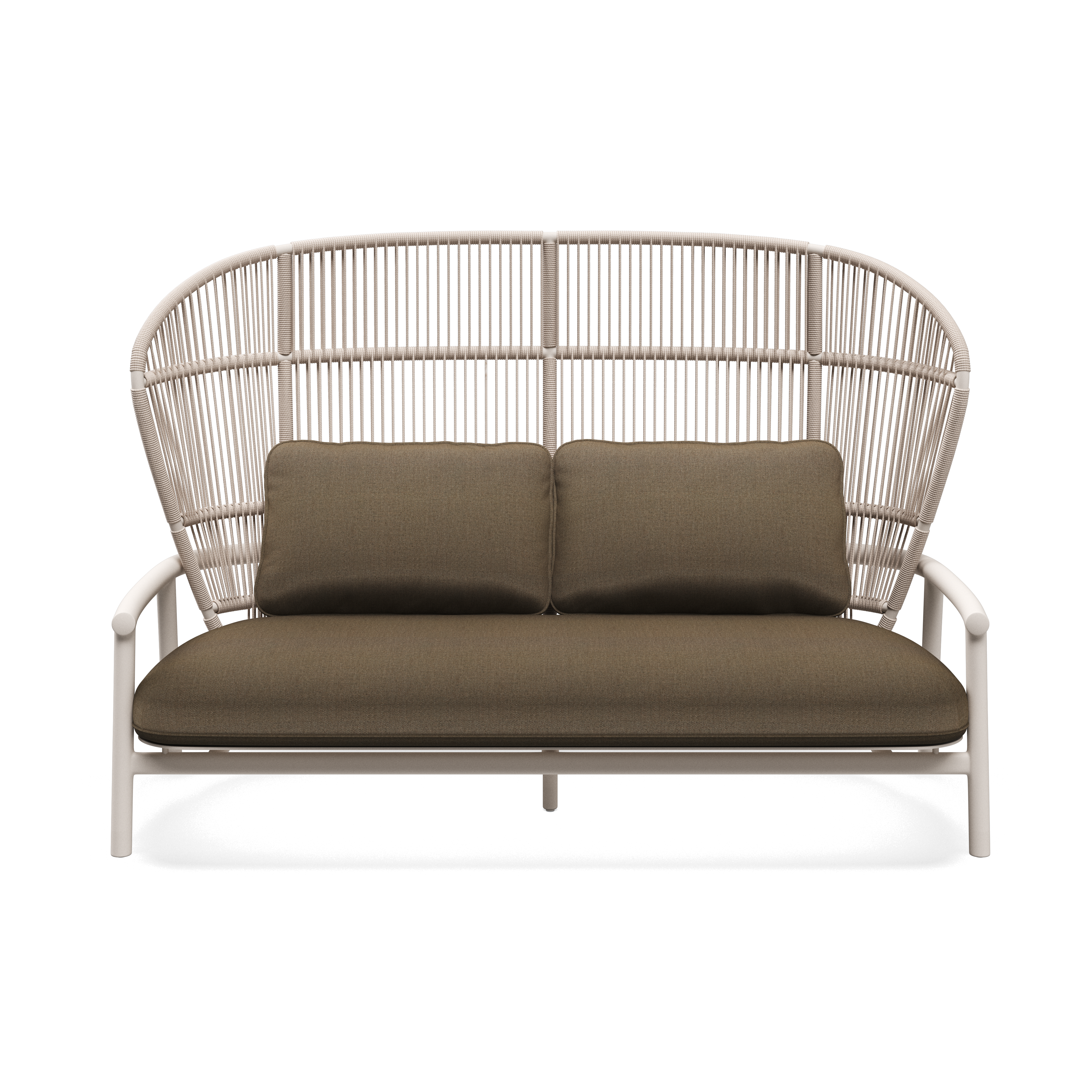 Gloster Fern Aluminium High Back 2-Seater Sofa
