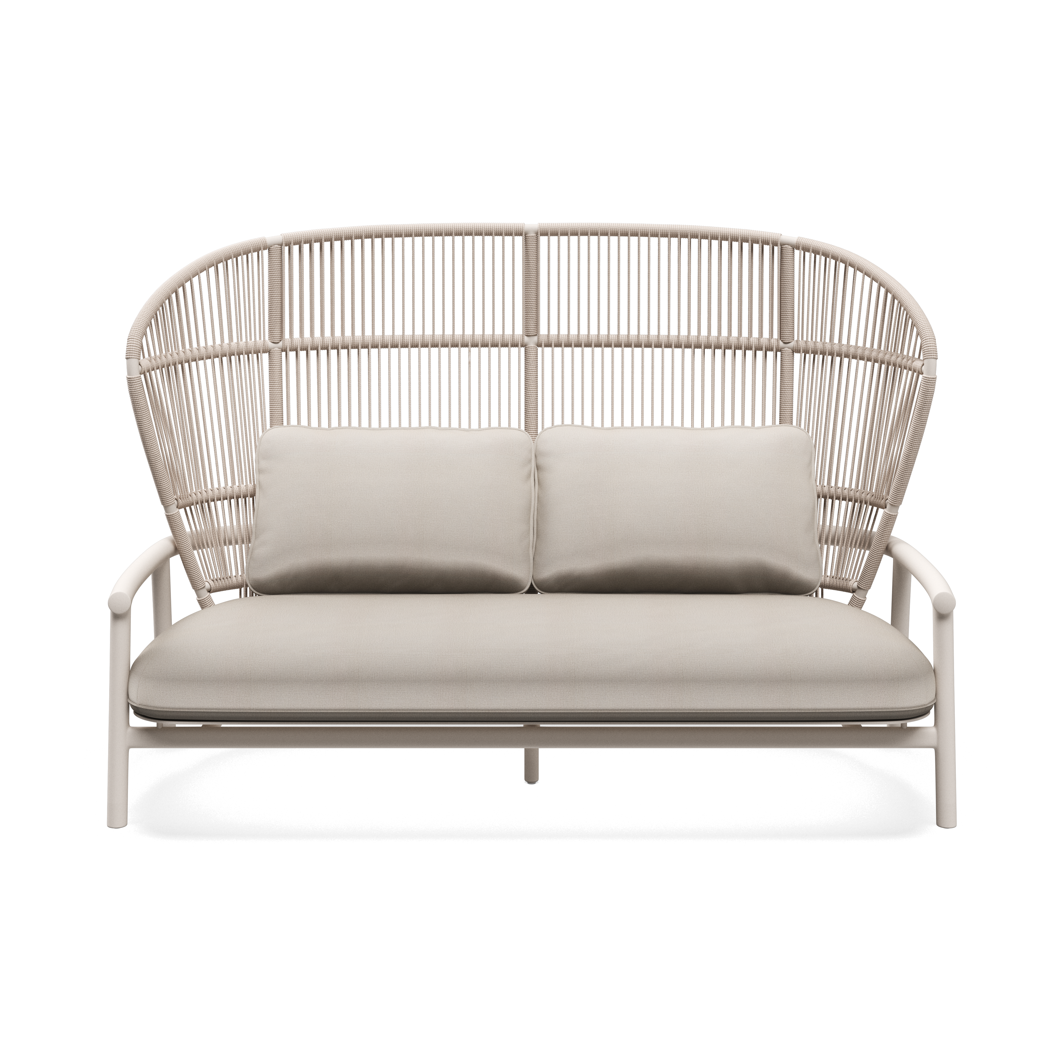 Gloster Fern Aluminium High Back 2-Seater Sofa