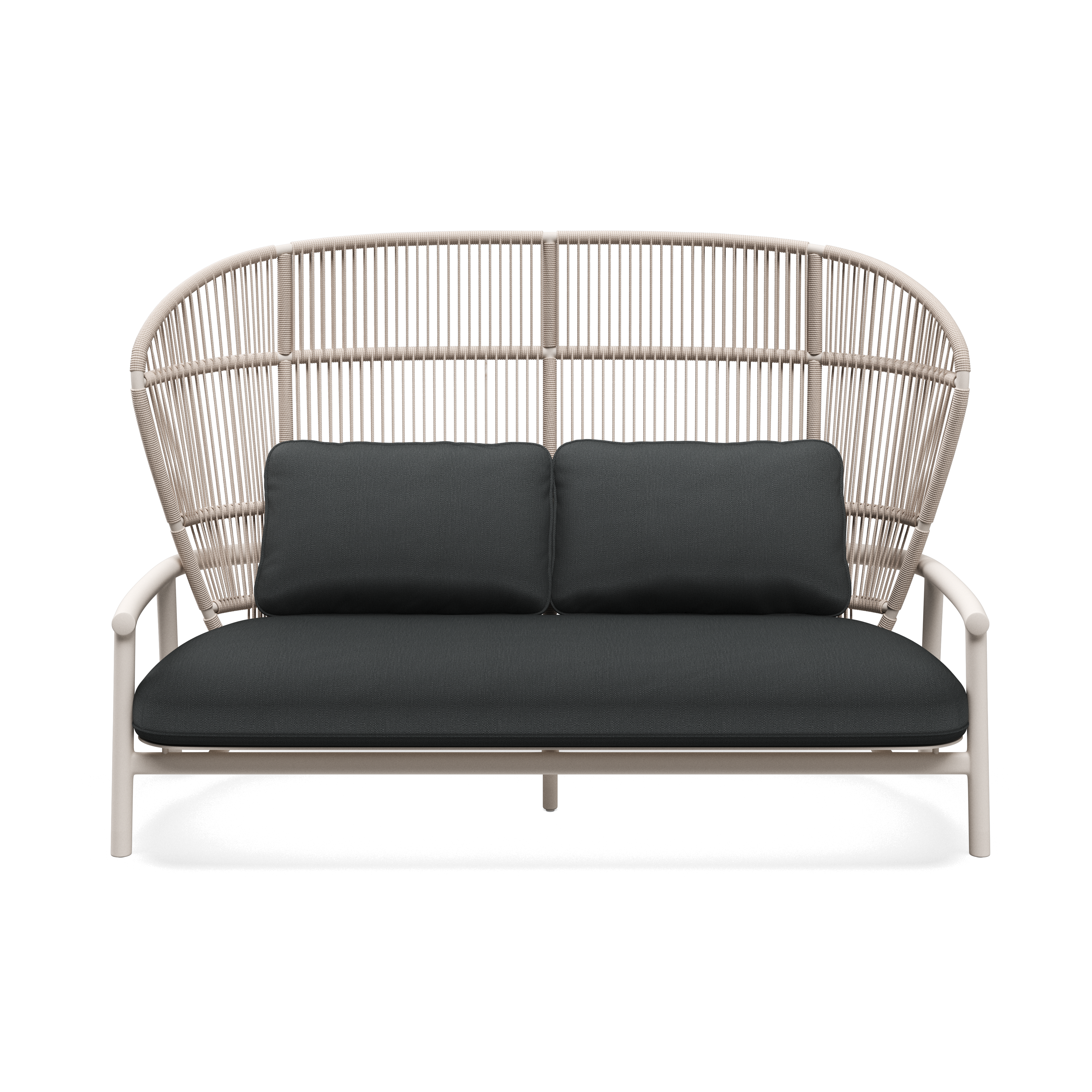 Gloster Fern Aluminium High Back 2-Seater Sofa