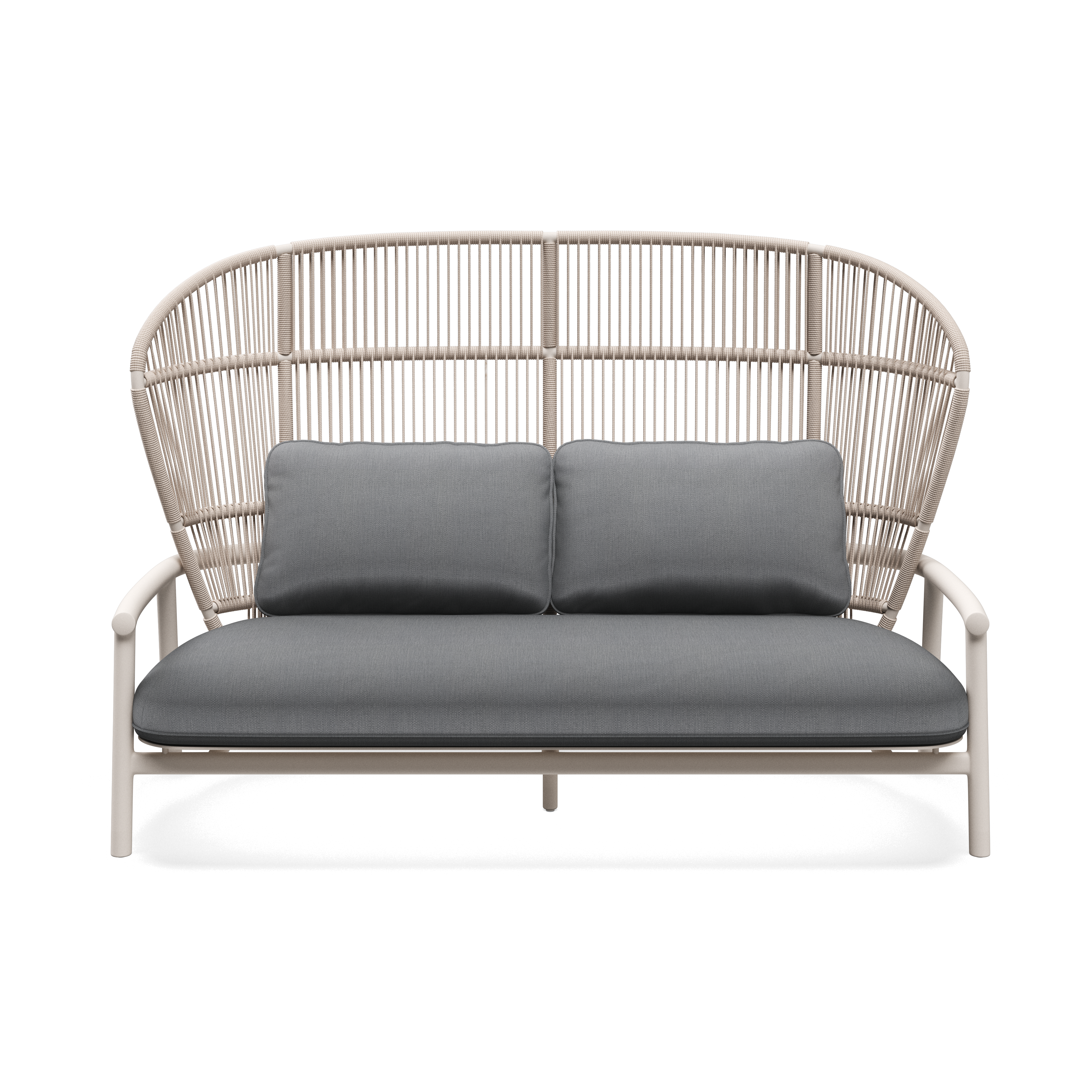 Gloster Fern Aluminium High Back 2-Seater Sofa