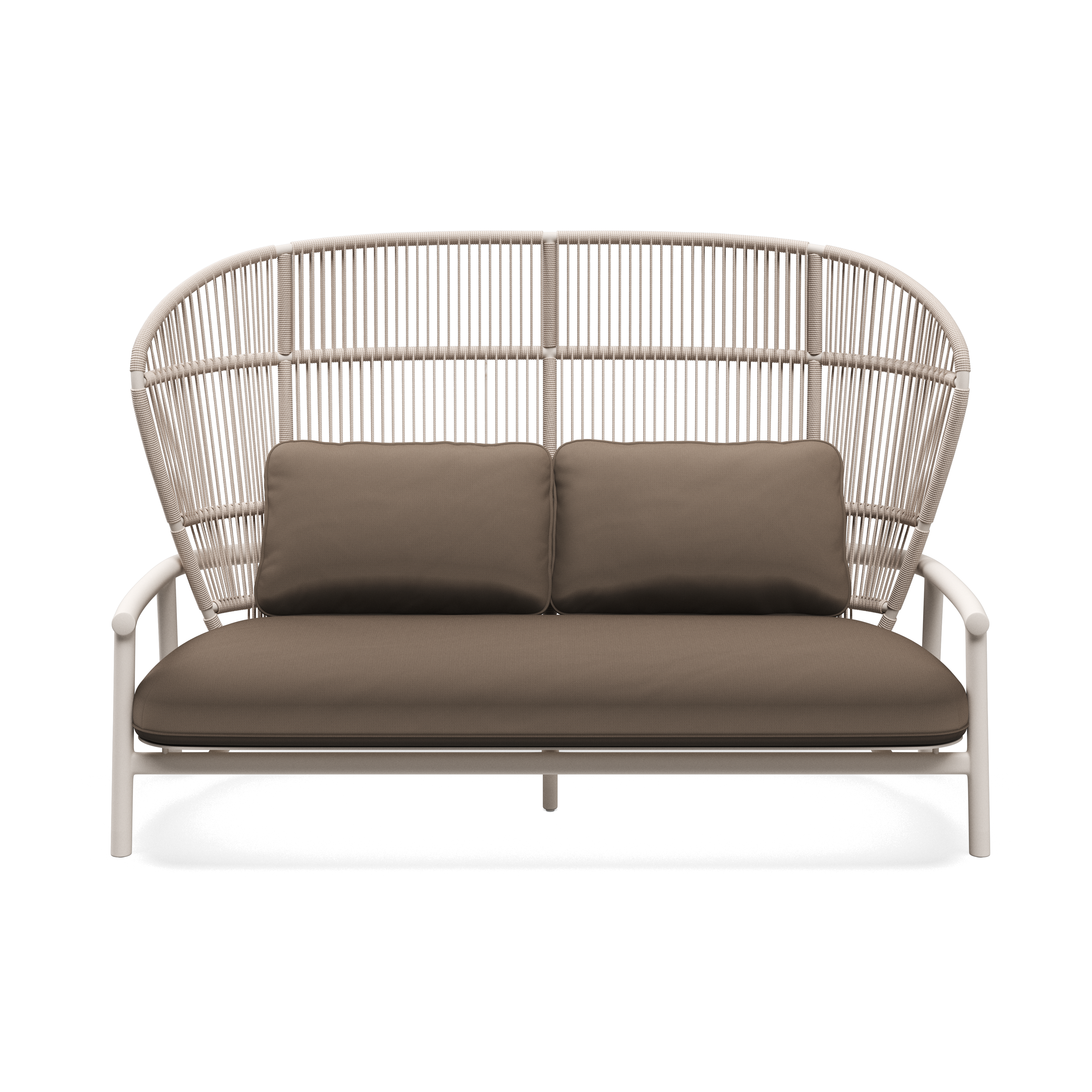 Gloster Fern Aluminium High Back 2-Seater Sofa