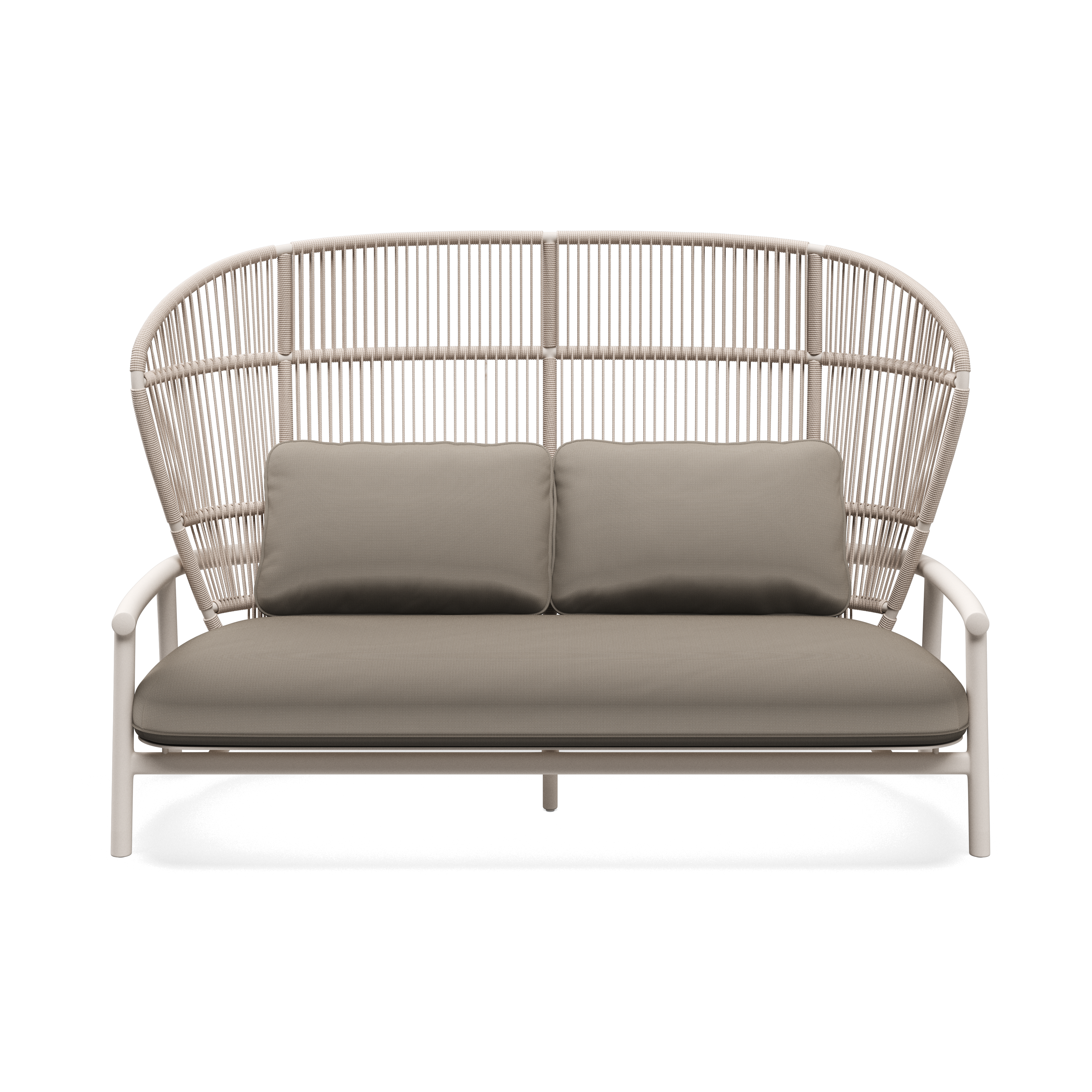 Gloster Fern Aluminium High Back 2-Seater Sofa