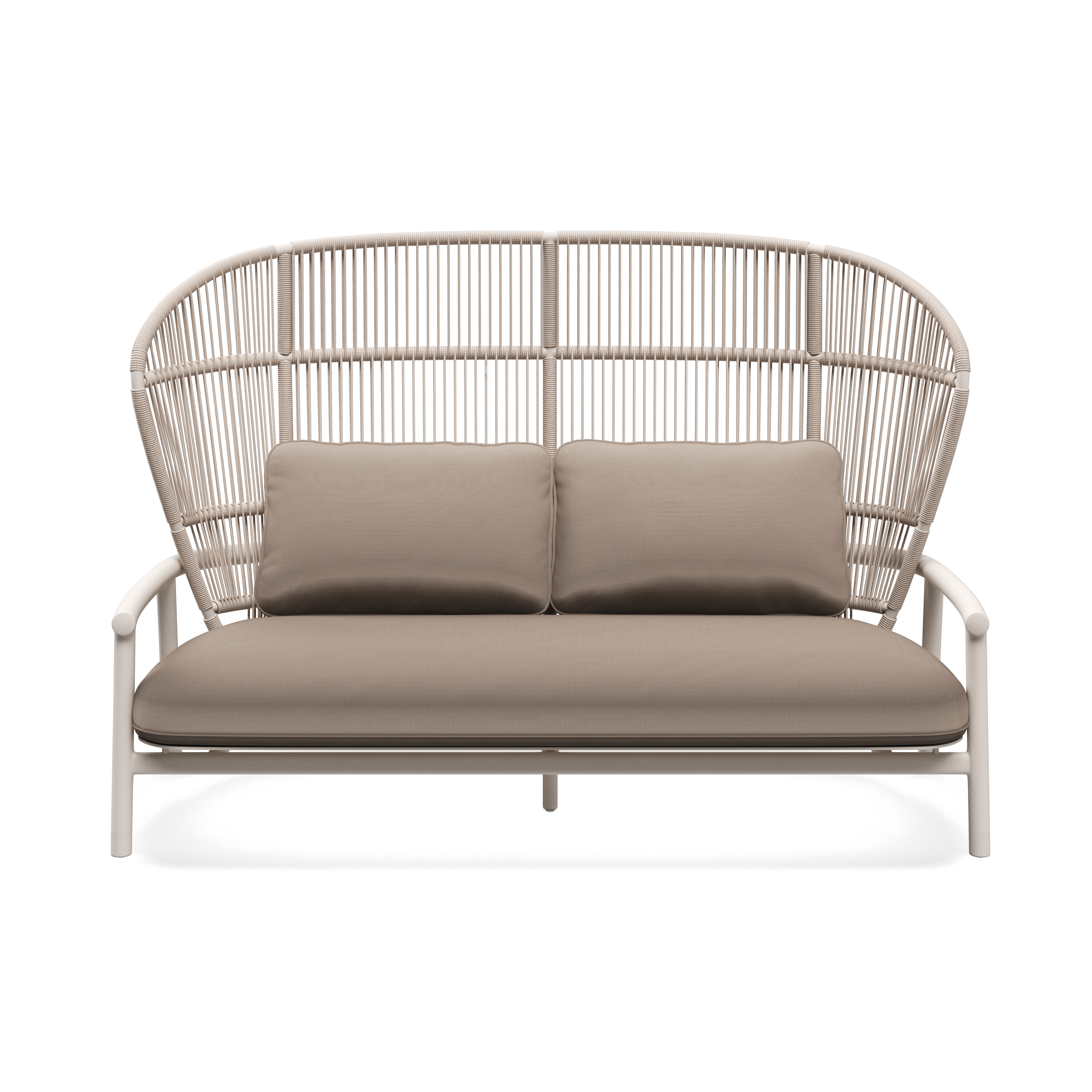 Gloster Fern Aluminium High Back 2-Seater Sofa