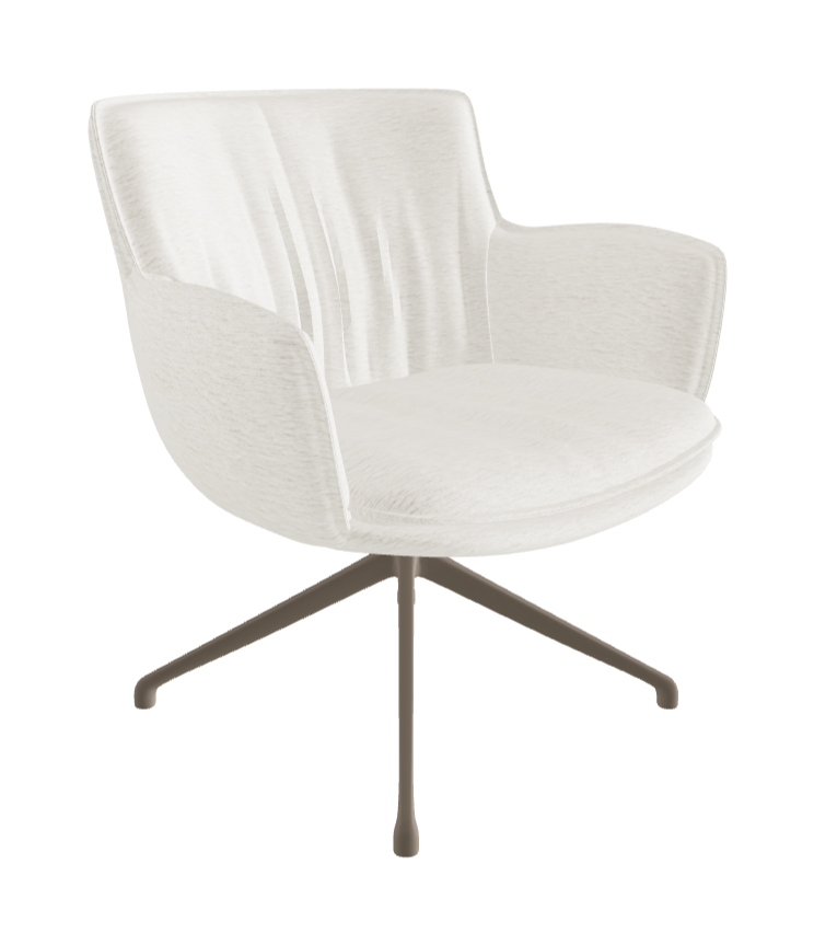 Rhonda Lounge Armchair High_Titanium Embossed_Fabric_B240