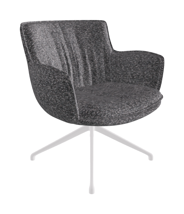 Rhonda Lounge Armchair High_Pearl Embossed_Fabric_B244
