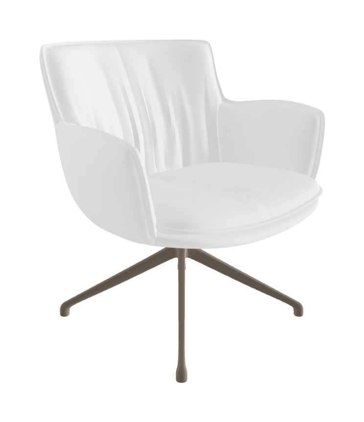 Rhonda Lounge Armchair High_Titanium Embossed_Fabric_B920