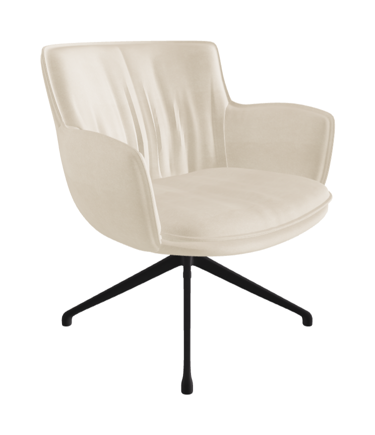 Rhonda Lounge Armchair High_Black Embossed_Fabric_B922