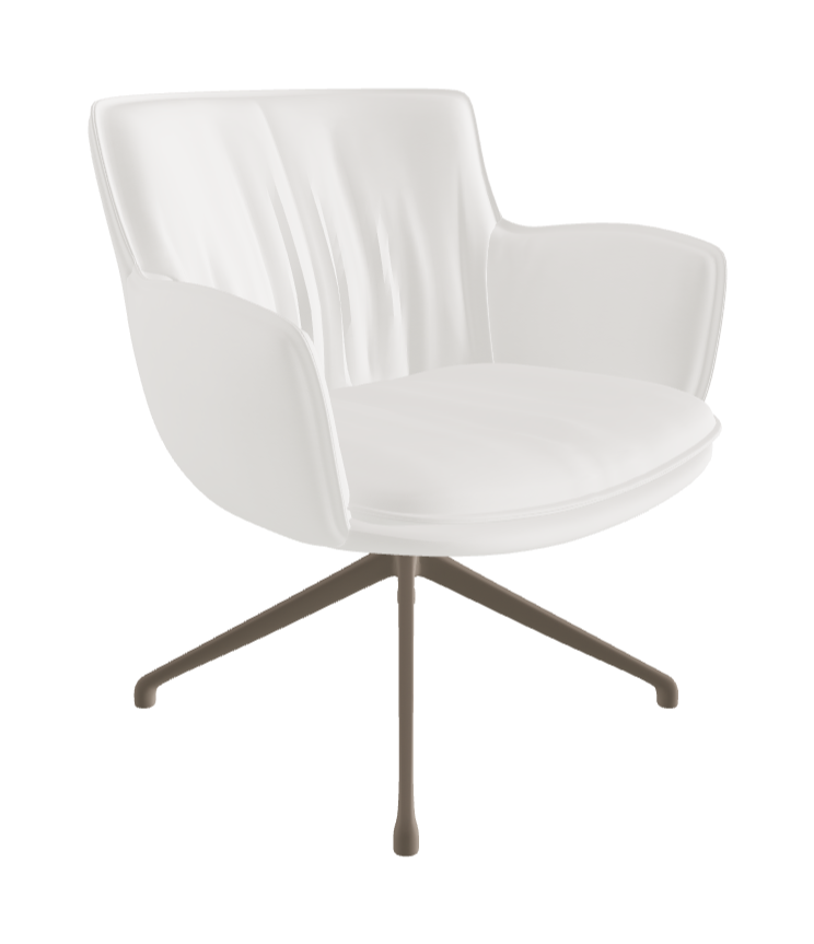 Rhonda Lounge Armchair High_Titanium Embossed_Soft Leather_Palladio