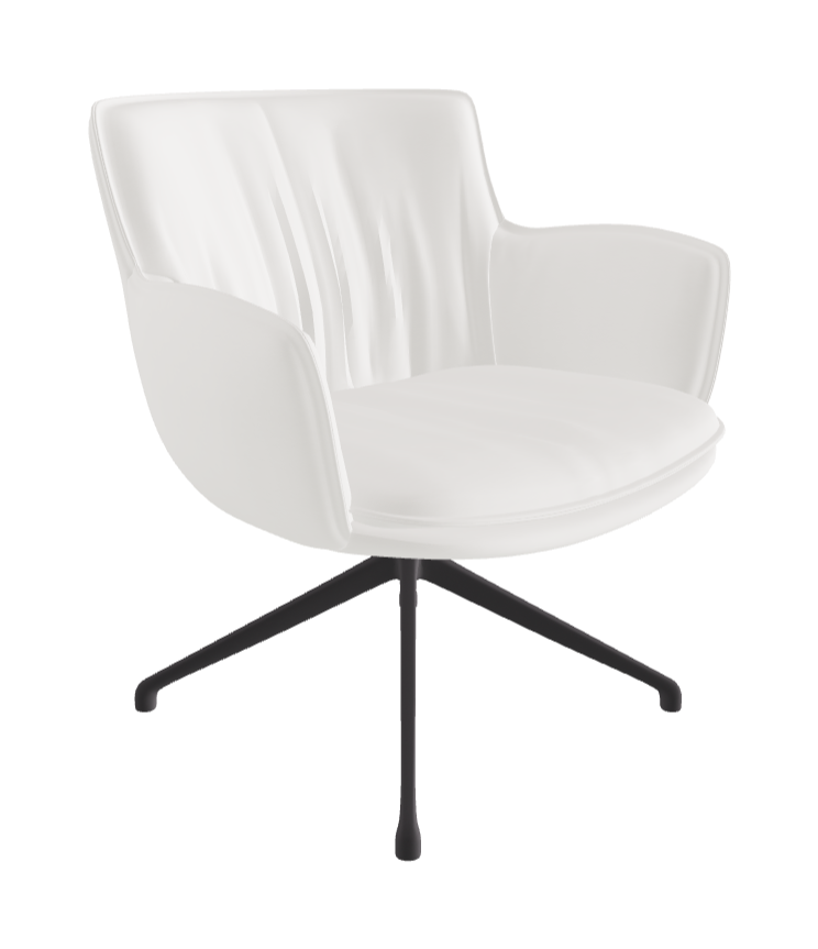 Rhonda Lounge Armchair High_Graphite Embossed_Soft Leather_Palladio
