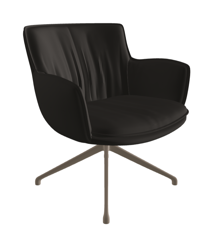 Rhonda Lounge Armchair High_Titanium Embossed_Soft Leather_Ardesia