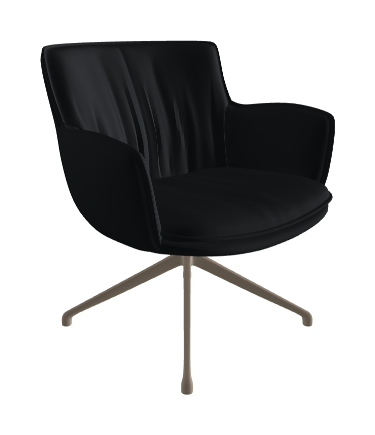 Rhonda Lounge Armchair High_Titanium Embossed_Soft Leather_Atlantico