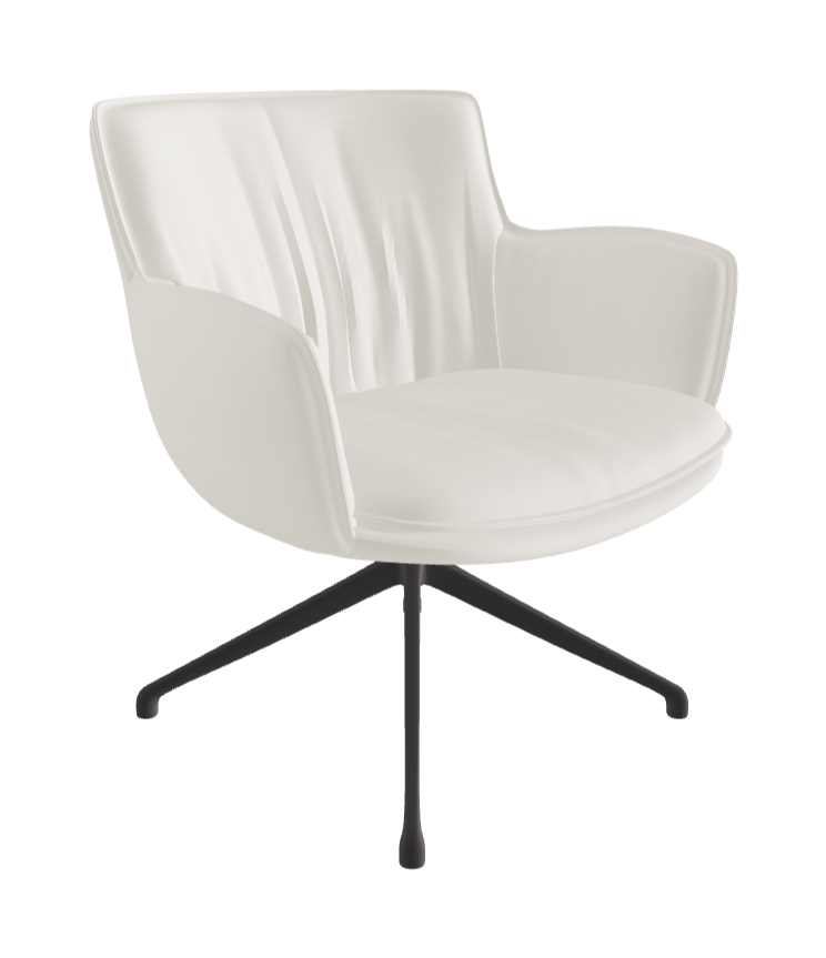 Rhonda Lounge Armchair High_Graphite Embossed_Synthetic Leather_Lino