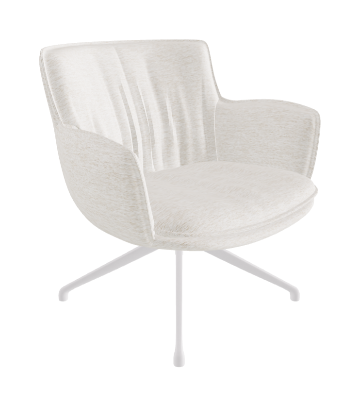 Rhonda Lounge Armchair Low_Pearl Embossed_Fabric_B730