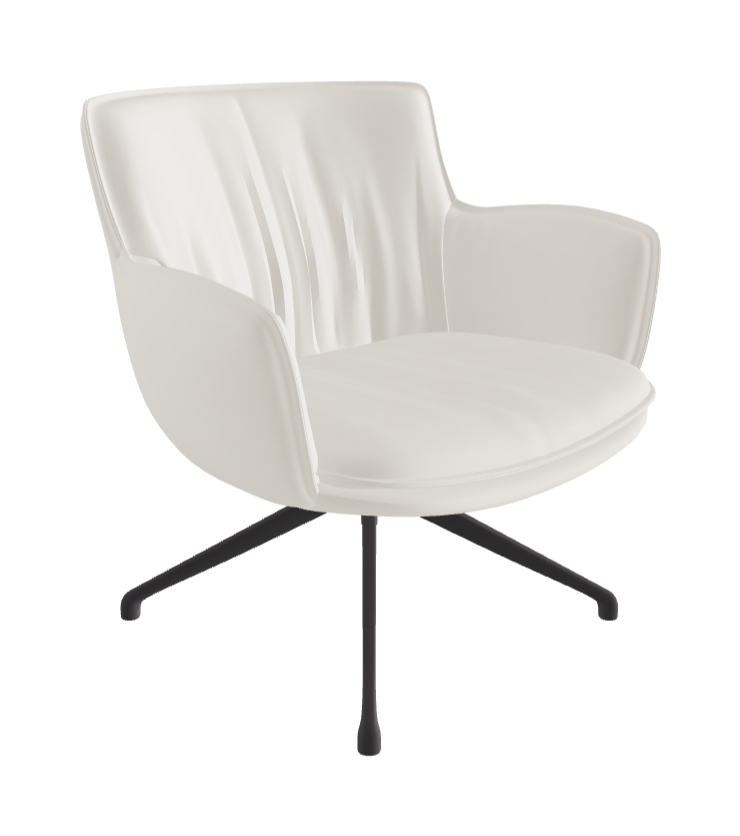 Rhonda Lounge Armchair Low_Graphite Embossed_Glove Soft Leather_Dover