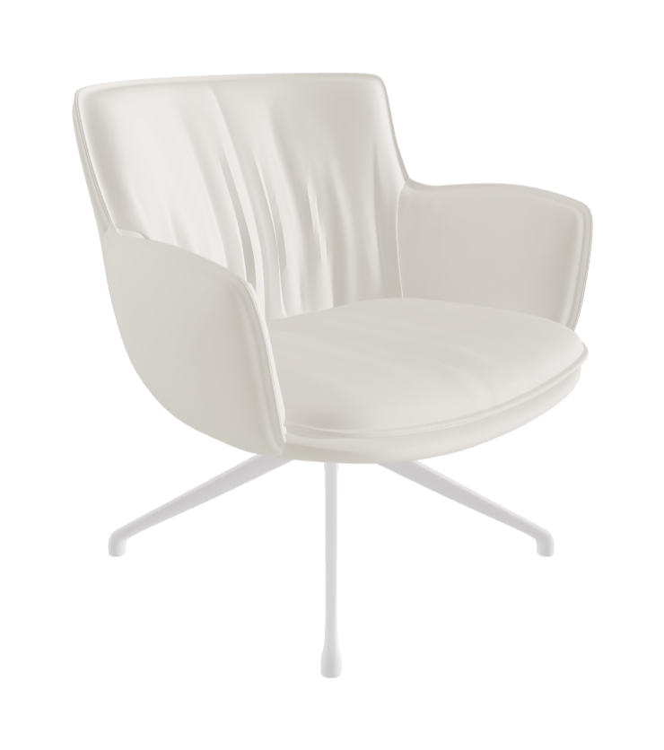 Rhonda Lounge Armchair Low_Pearl Embossed_Glove Soft Leather_Dover